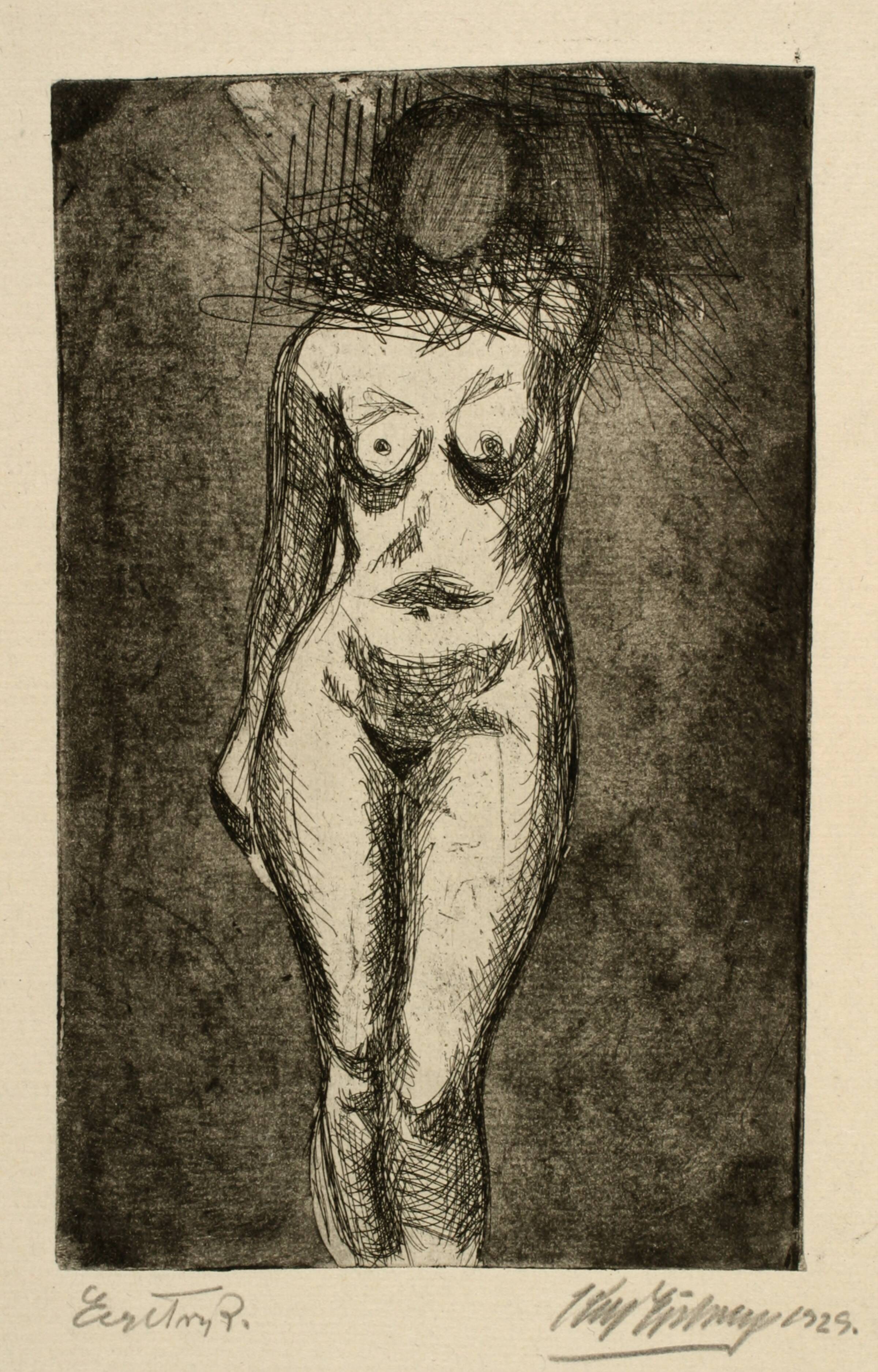Stående kvindelig model, Kaj Ejstrup, 1929
