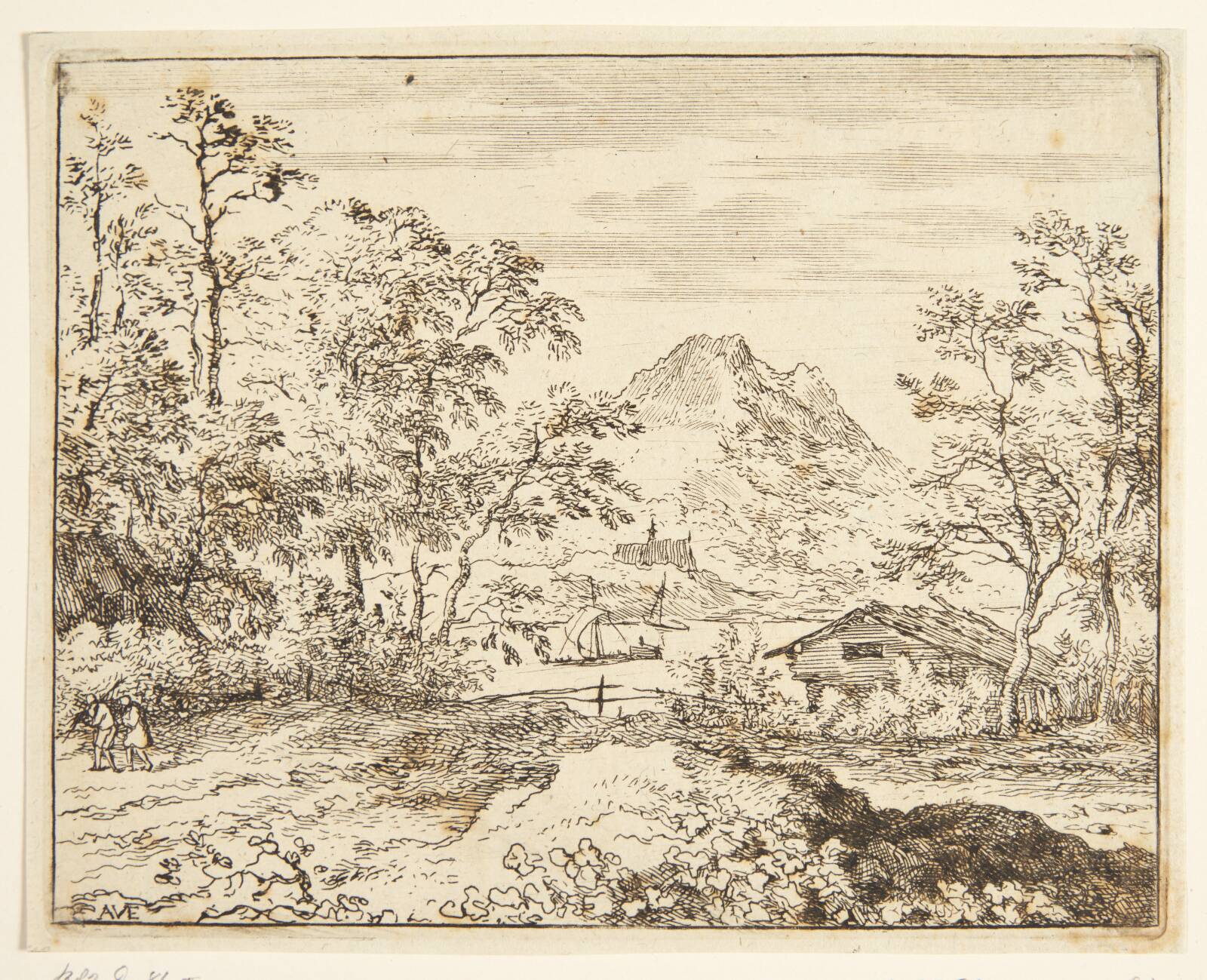 En bred flod, Allaert van Everdingen, 1621-1675