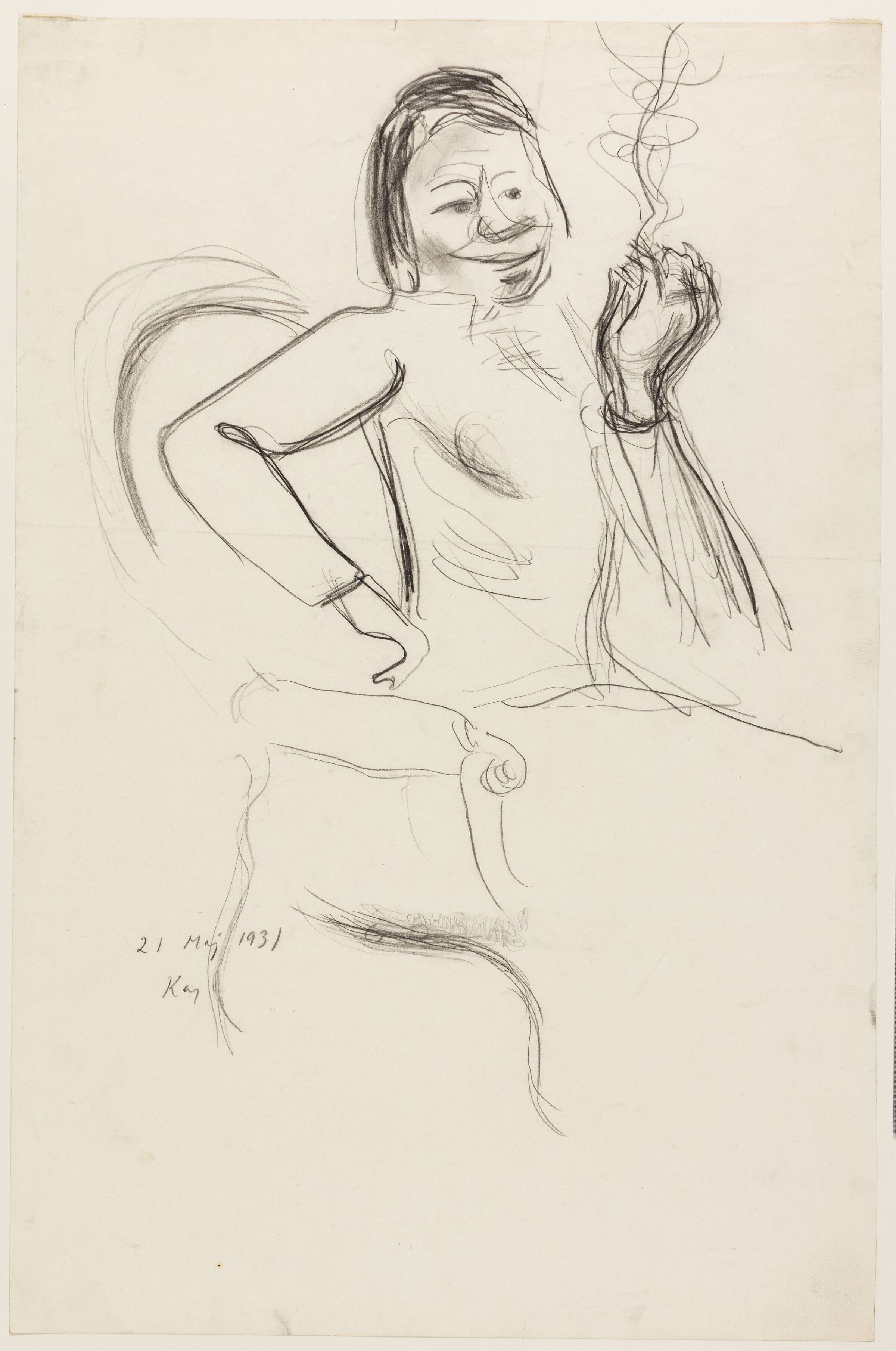 Malerinden Ebba Carstensen, karikeret portræt, Kay Christensen, 1931