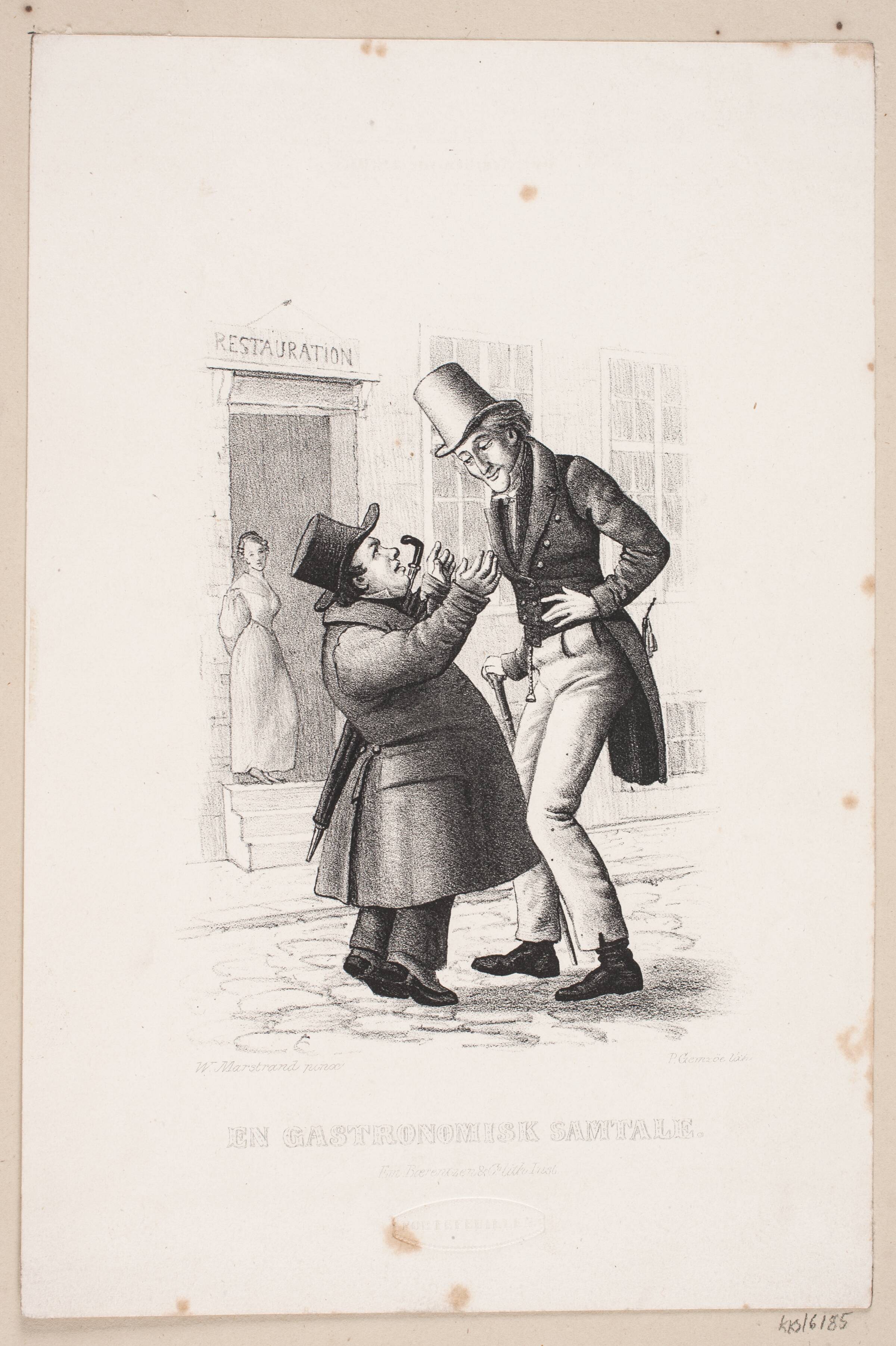 "En gastronomisk samtale", Peter Henrik Gemzøe, 1811-1879