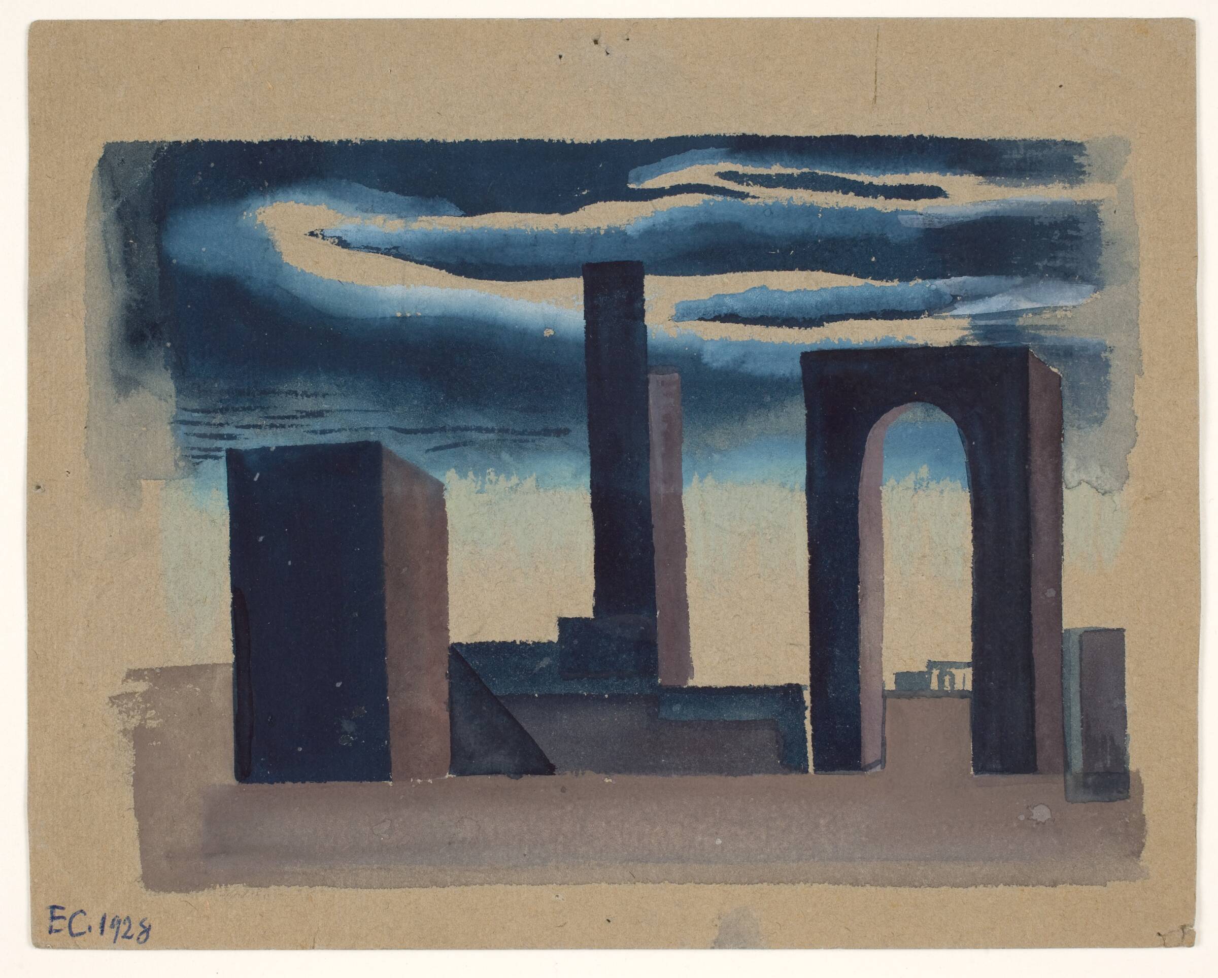 Arkitekturfantasi, Franciska Clausen, 1928