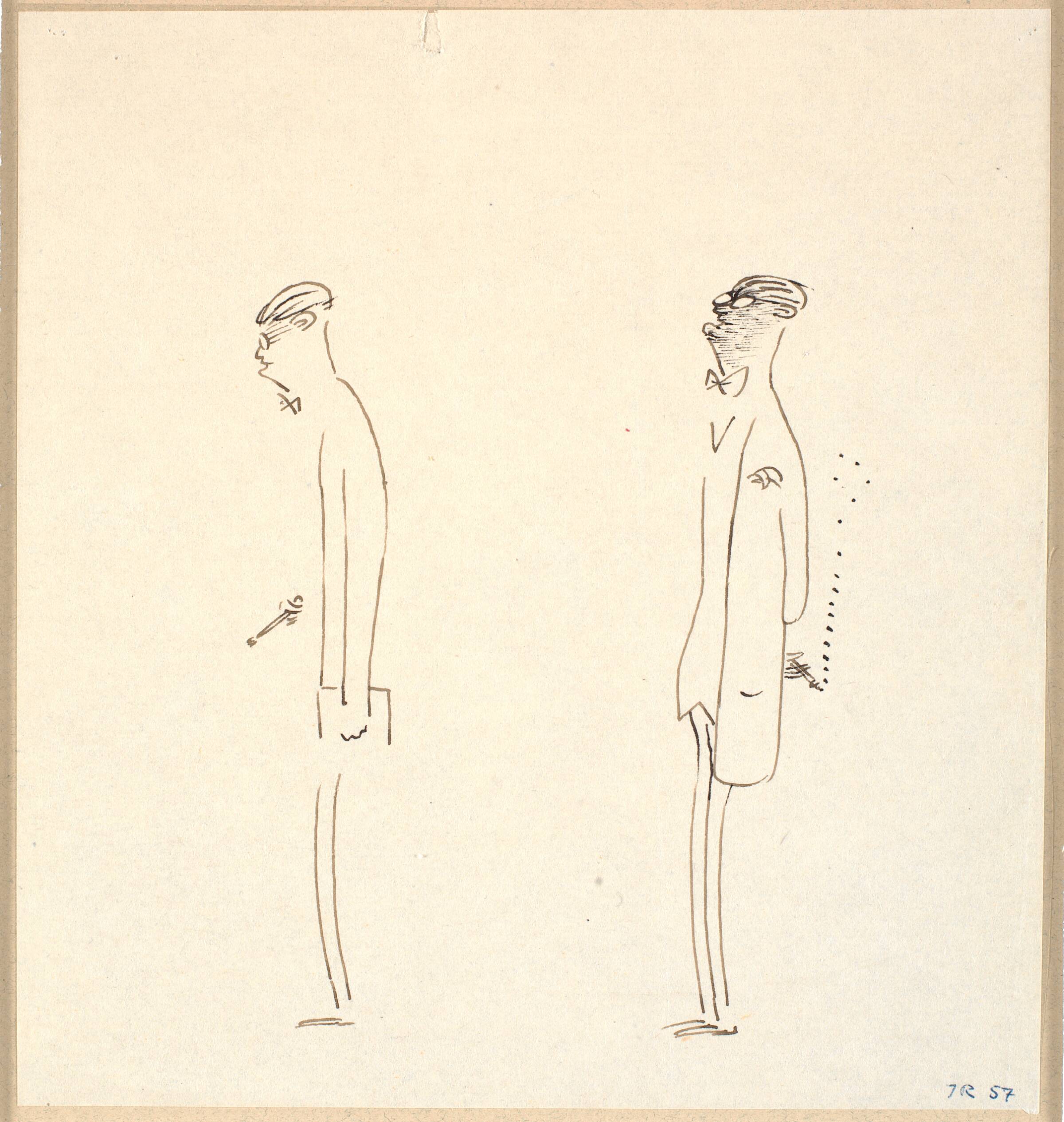 Karikeret portræt af Chr. Elling., Jørgen Rømer, 1957