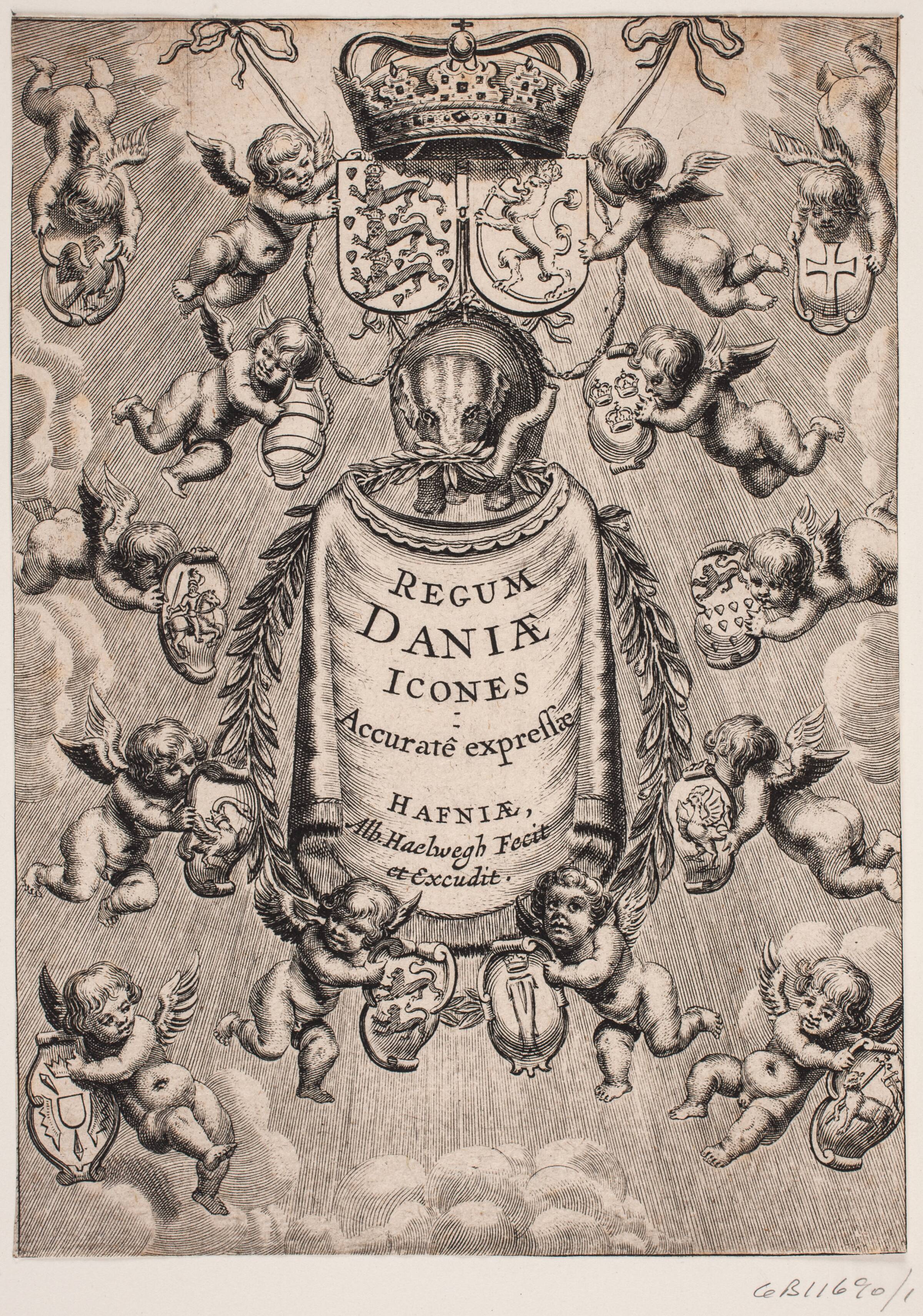 Titelblad til "Regum Daniæ Icones", 1646, Albert Haelwegh, 1646
