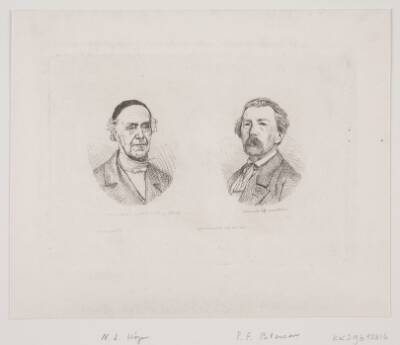 Portrætter af Niels Lauritz Høyen og Fritz Ferdinand Petersen