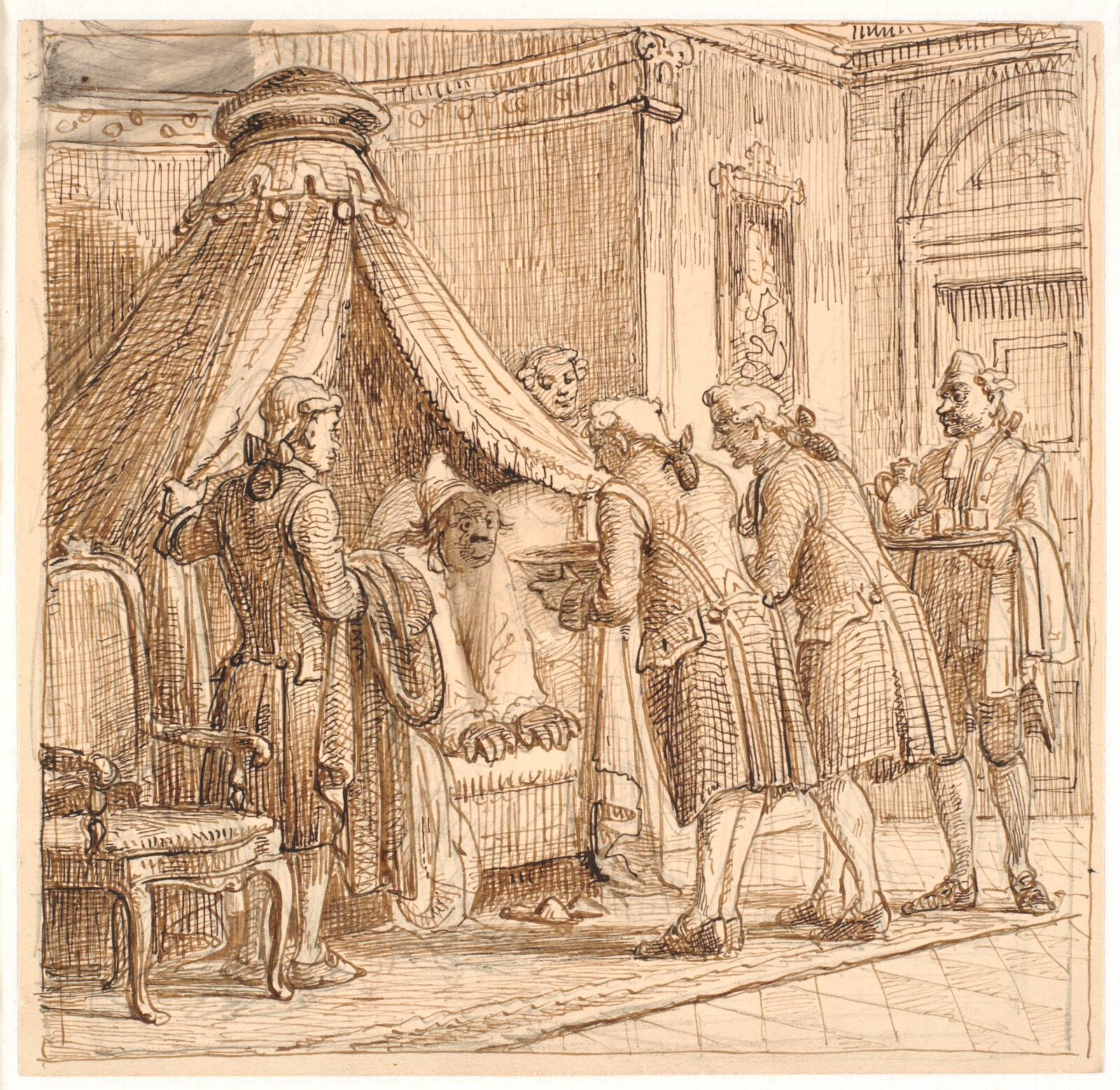 Jeppe i baronens seng, Wilhelm Marstrand, 1810-1873