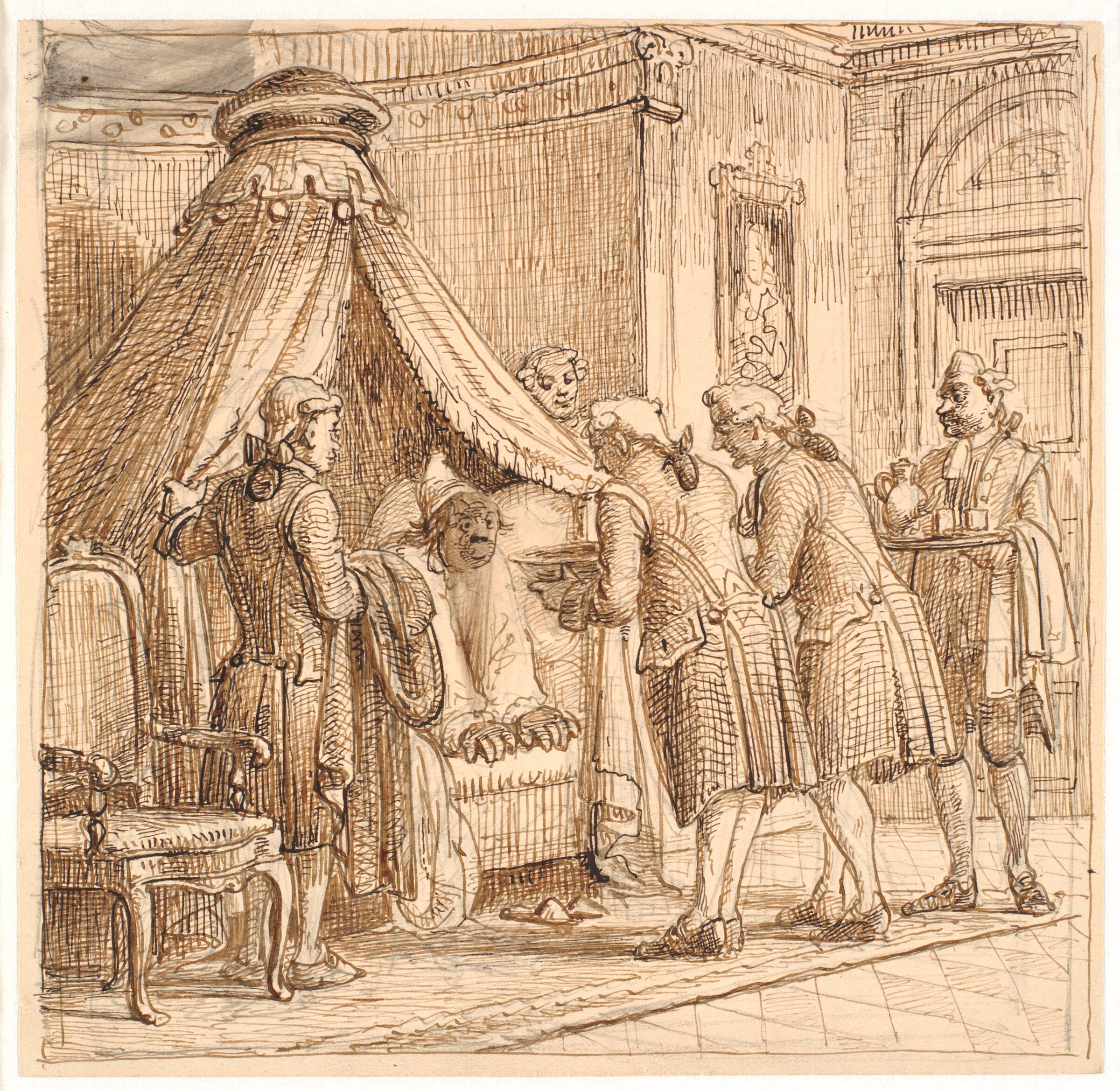 Jeppe i baronens seng, Wilhelm Marstrand, 1810-1873