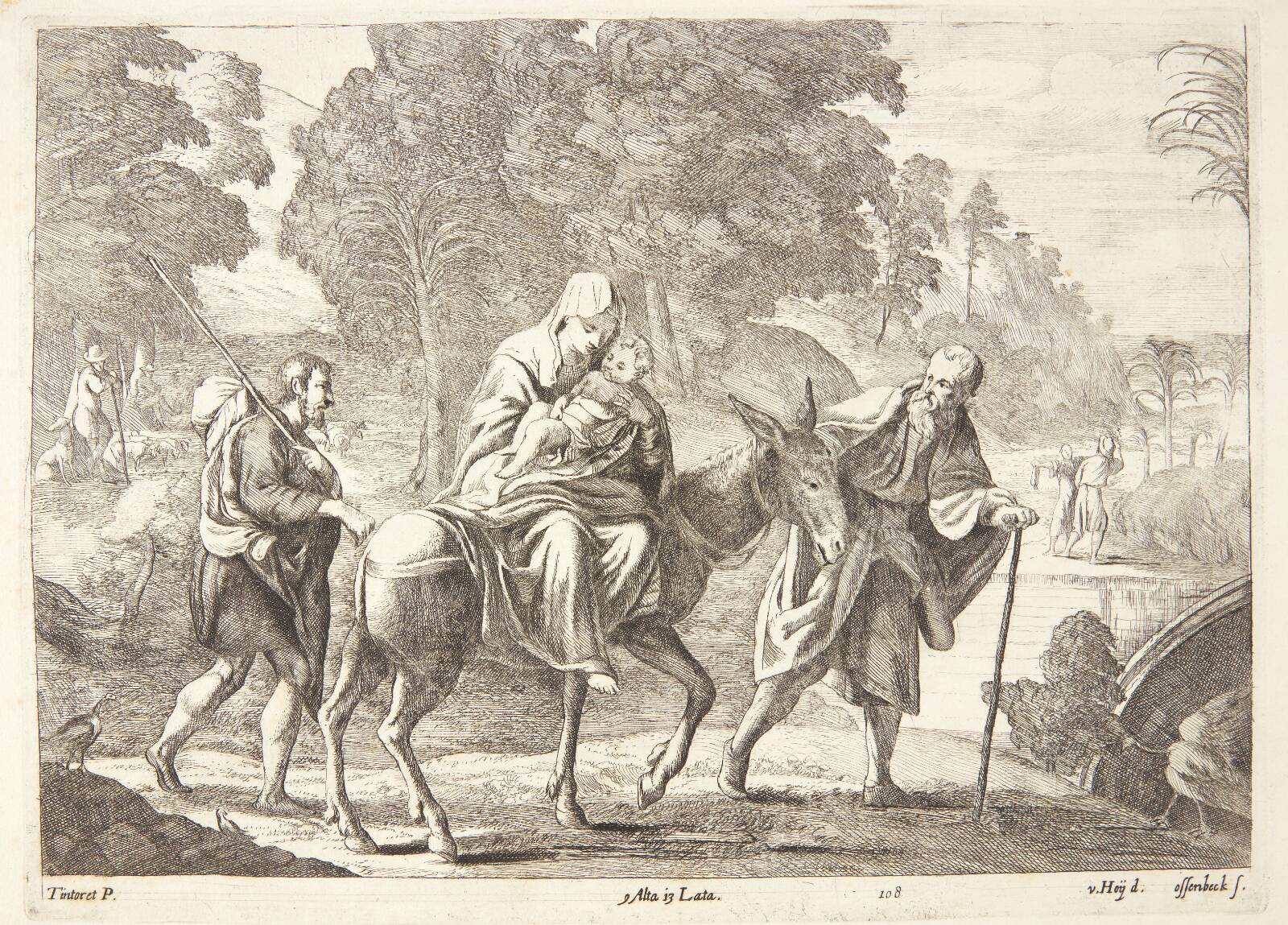 Flugten til Egypten, Ossenbeeck, Jan van, 1656-1660