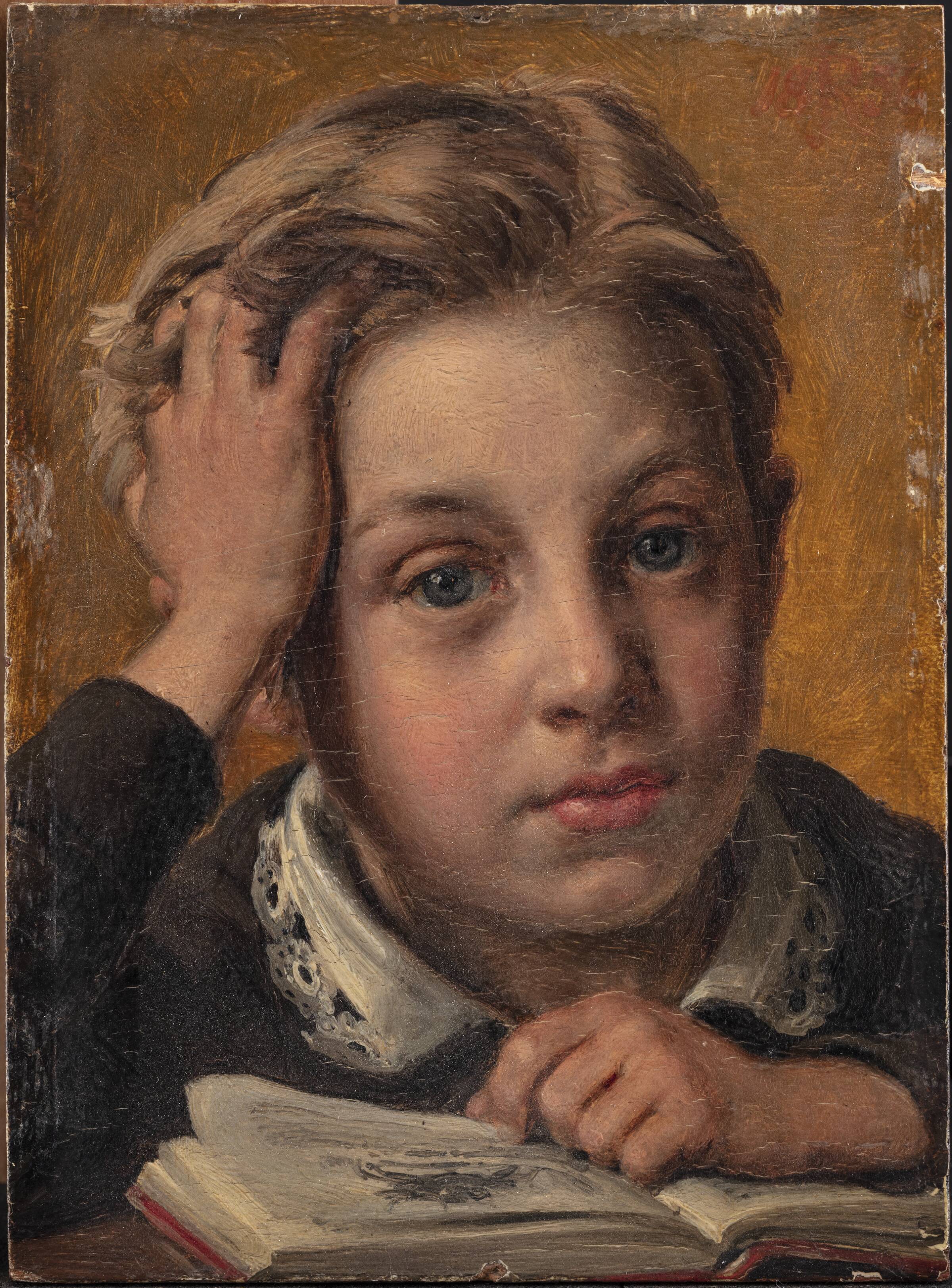 Kunstnerens søn, Holger, i hans tiende år, Jørgen Roed, 1856
