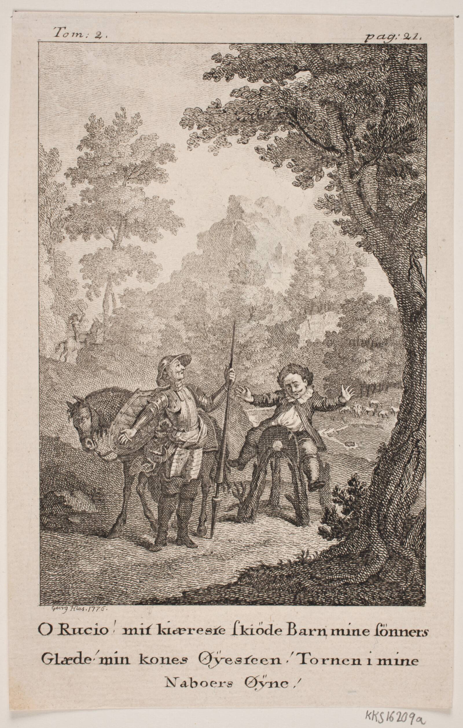 Illustration til Don Quixote, Georg Haas, 1776