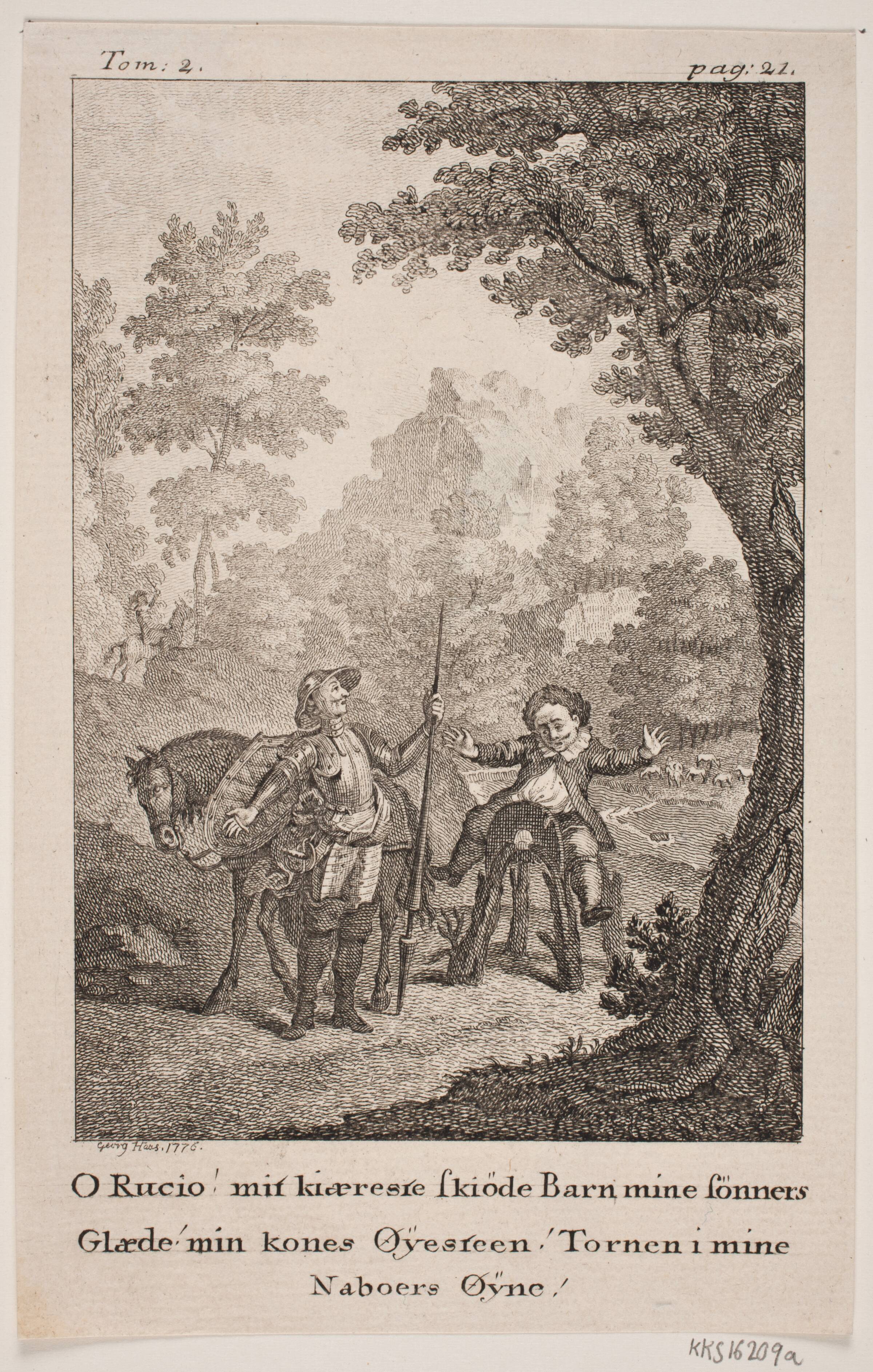 Illustration til Don Quixote, Georg Haas, 1776