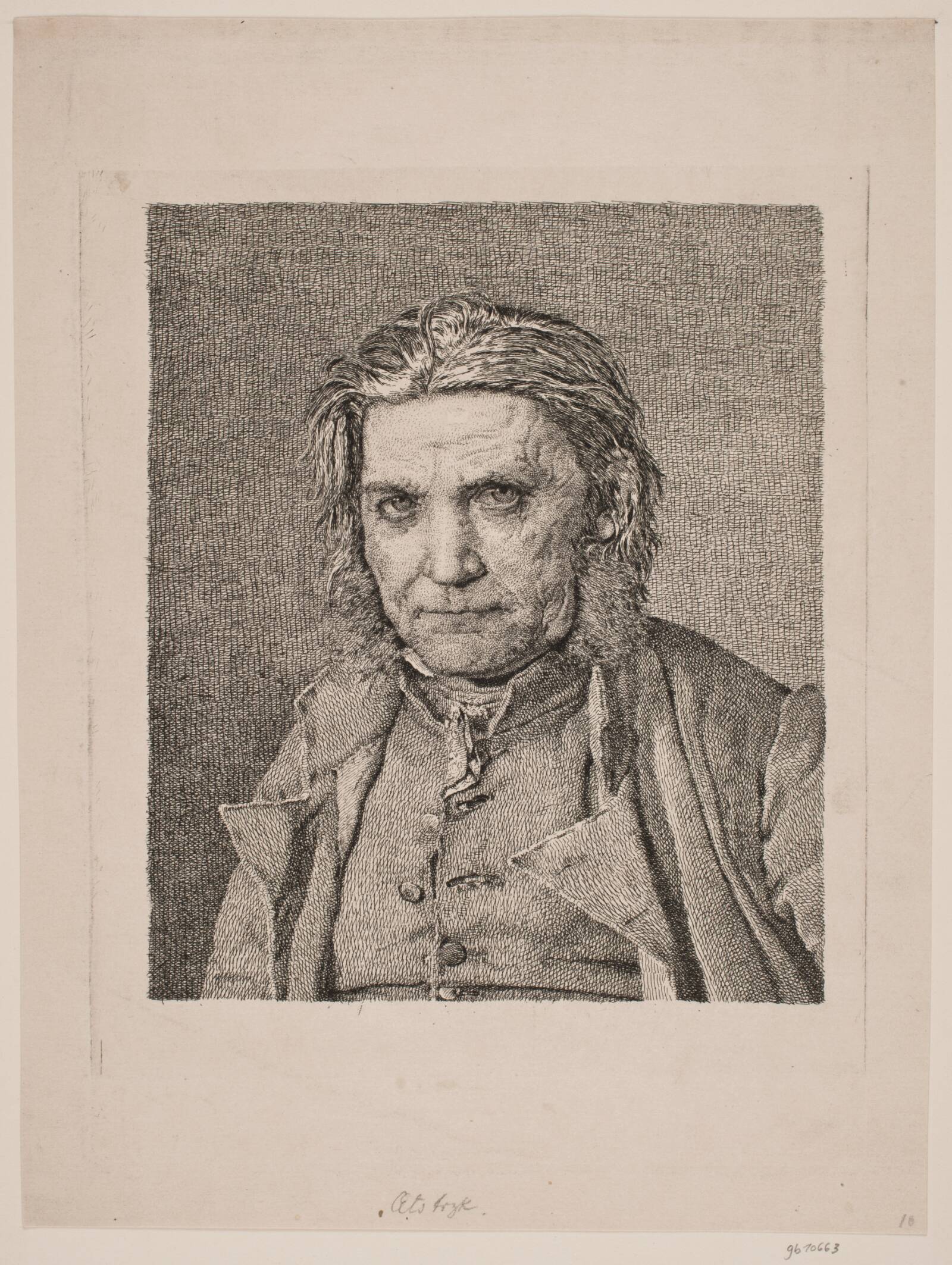 Den gamle sømand, Christen Købke, 1836