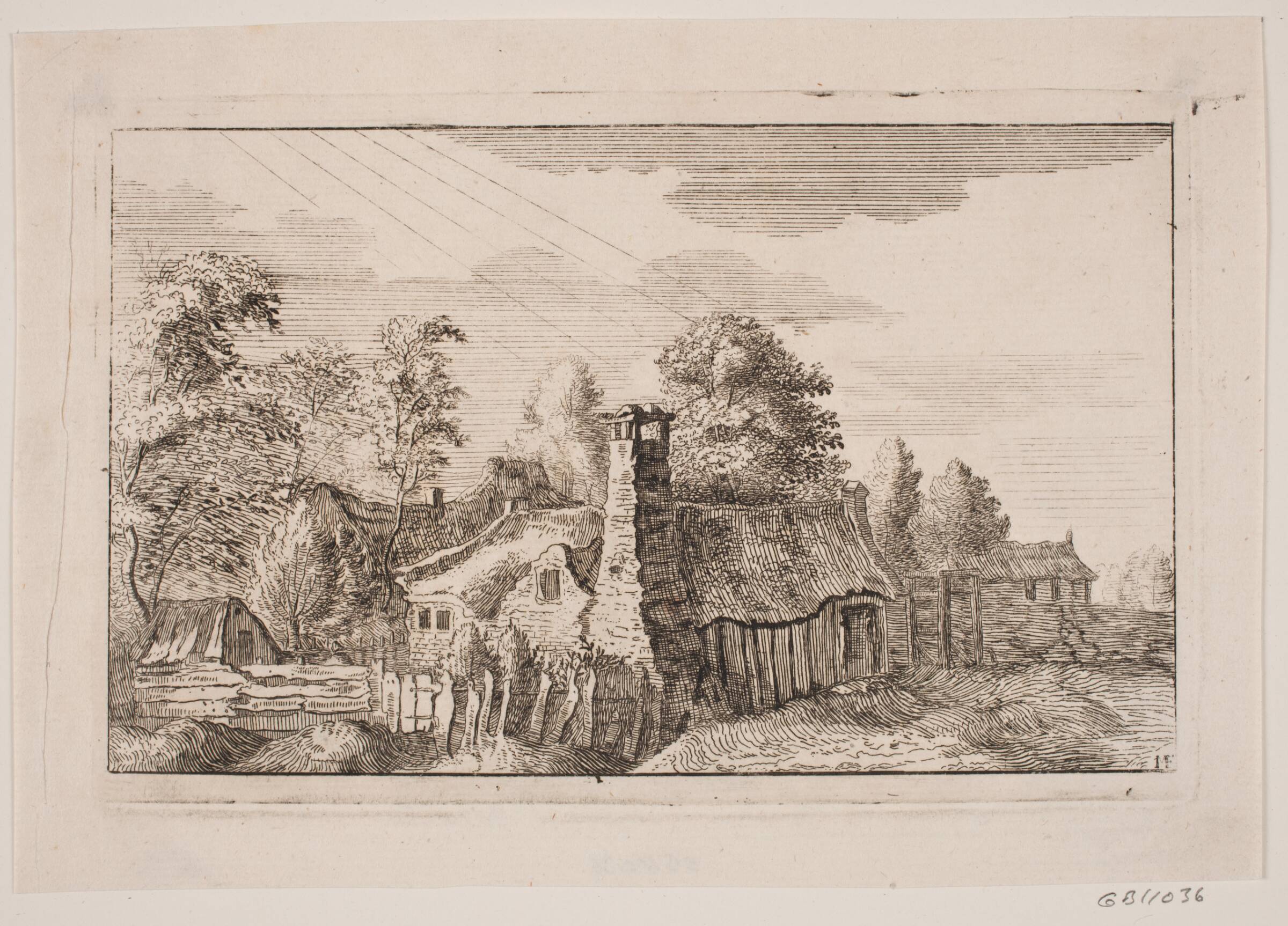 Forfaldne bondehuse, Michael Fosie, 1740-1749
