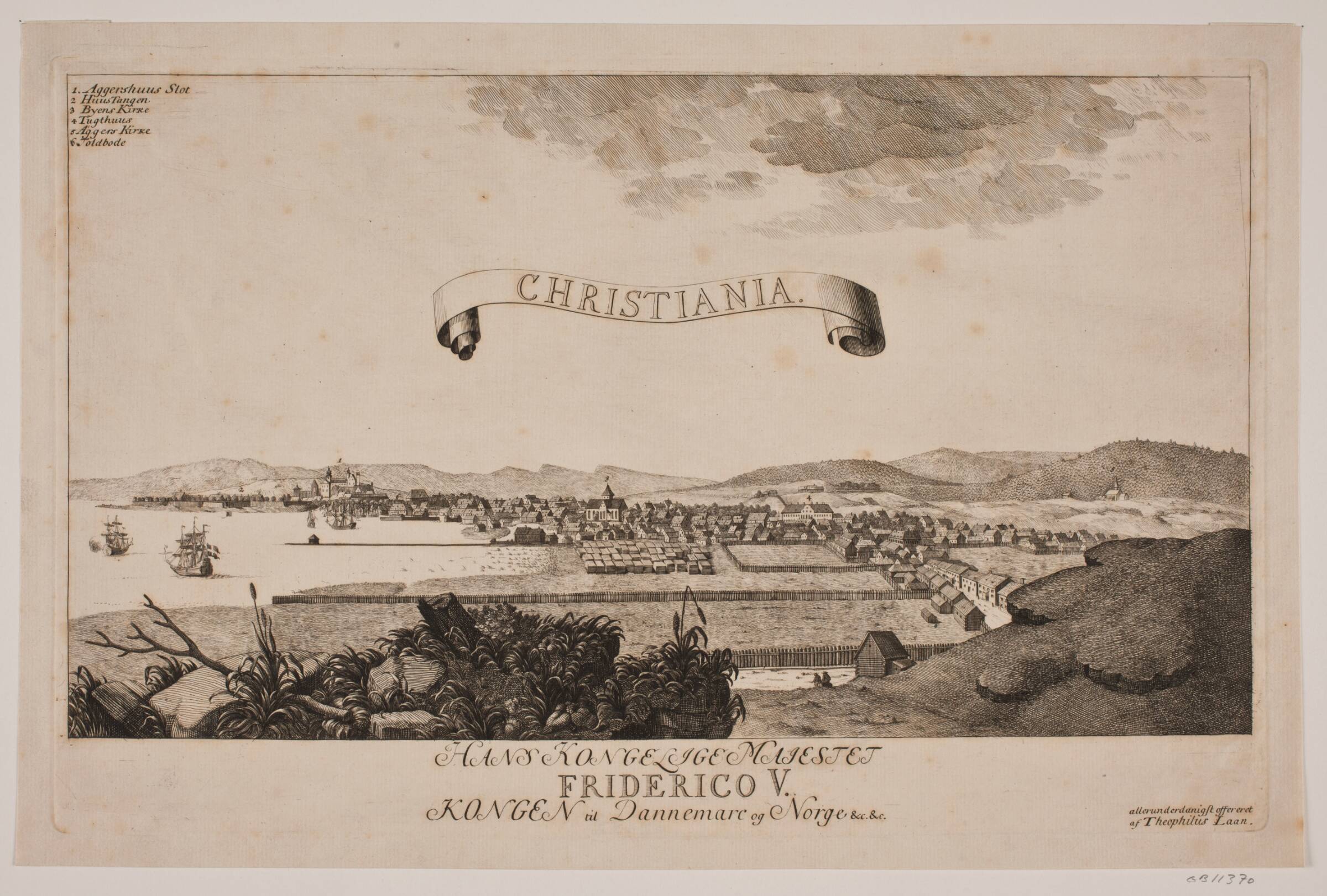Prospekt af Christiania, Theophilius Laan, 1734-1766