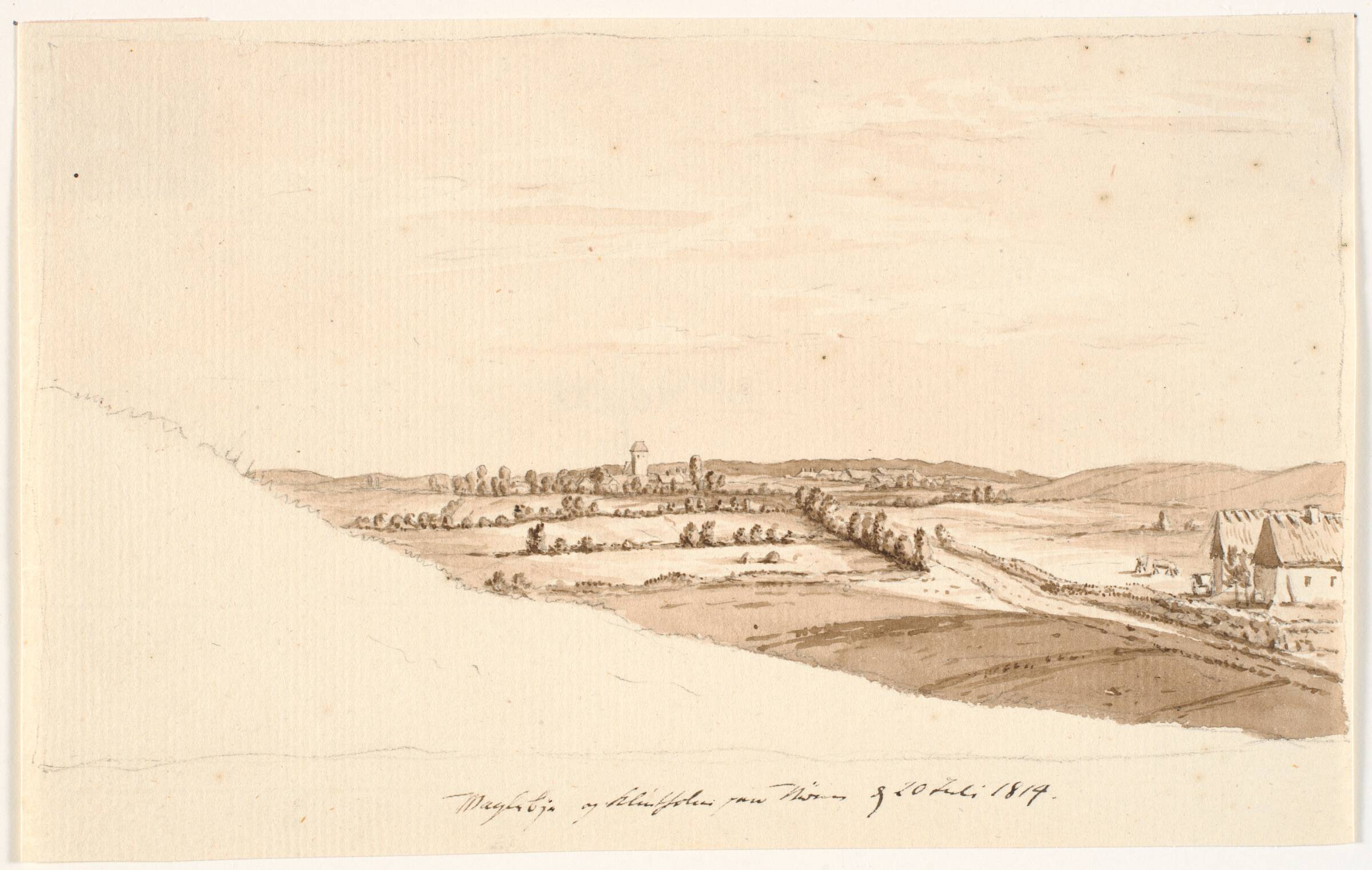 Maglebye og Klintholm på Møen, J.P. Møller, 1814