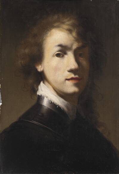 Portræt af Rembrandt med ringkrave