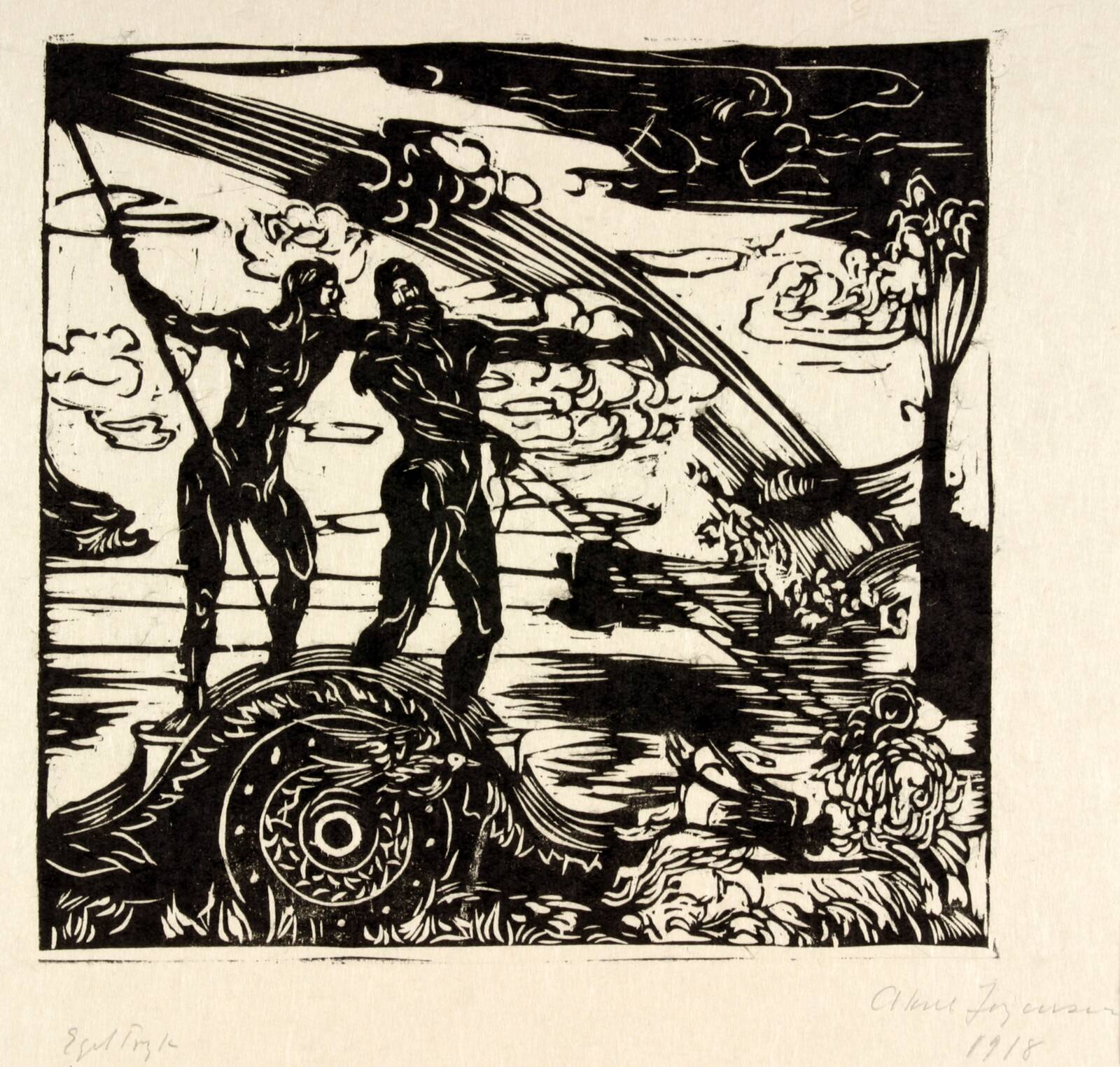 Thor og Loke, Aksel Jørgensen, 1918
