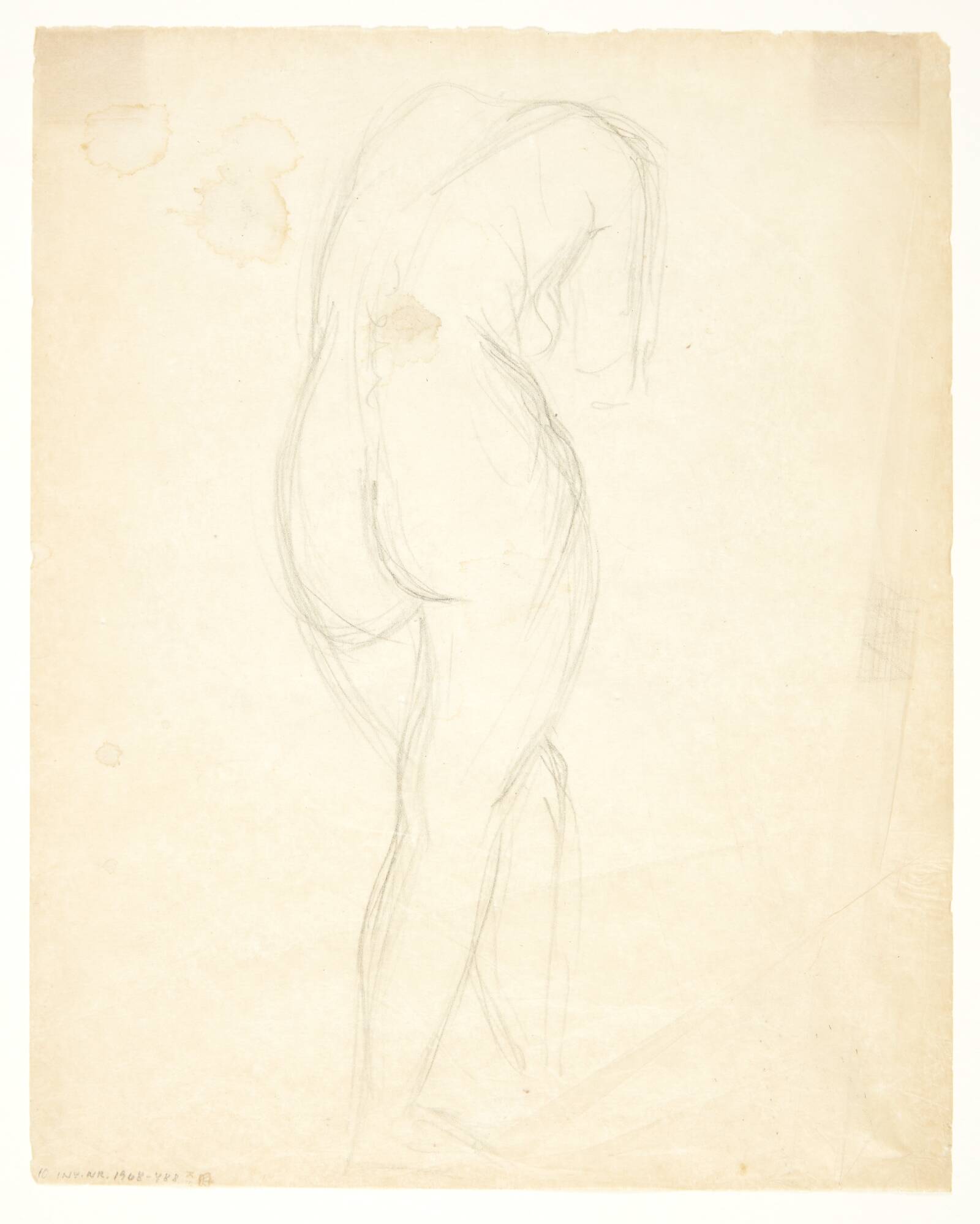 Stående kvinde set bagfra, Gerhard Henning, 1919-1920
