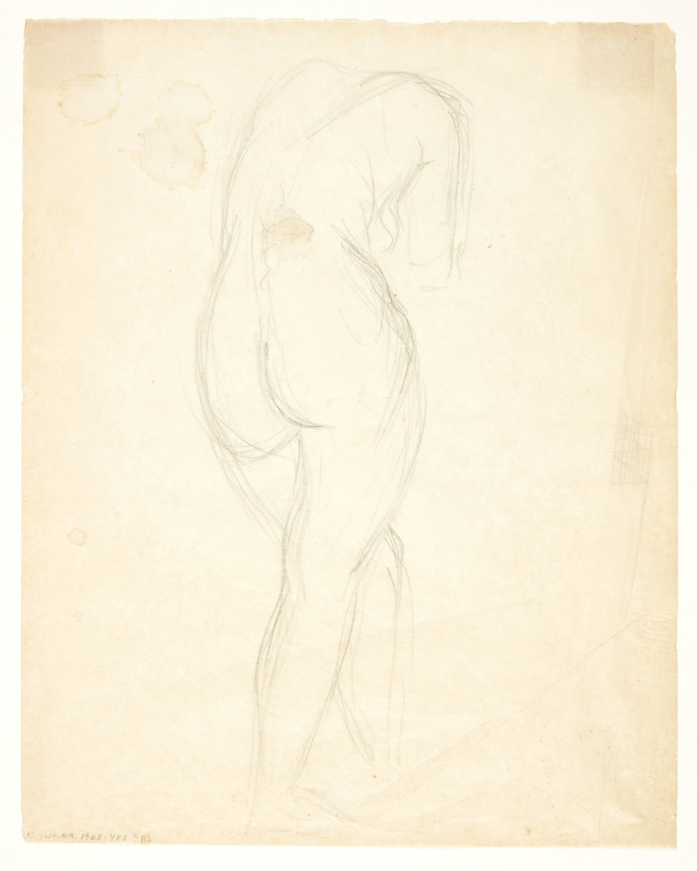 Stående kvinde set bagfra, Gerhard Henning, 1919-1920