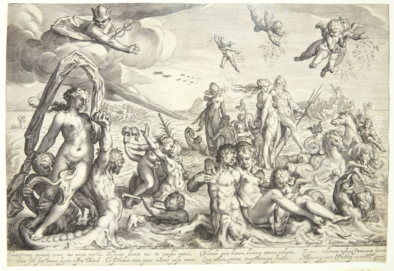 Neptun og Thetis, Jacob Matham, 1611-1614