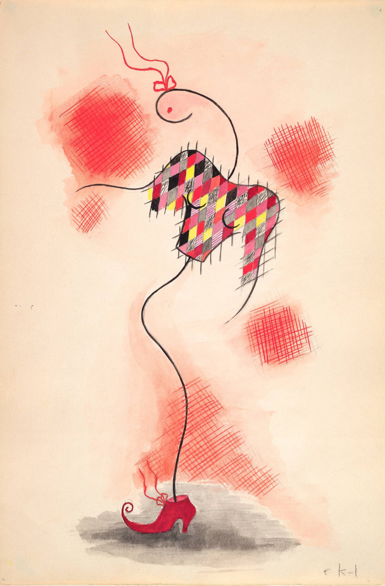 Surrealistisk kvindefigur, Rita Kernn-Larsen, 1939