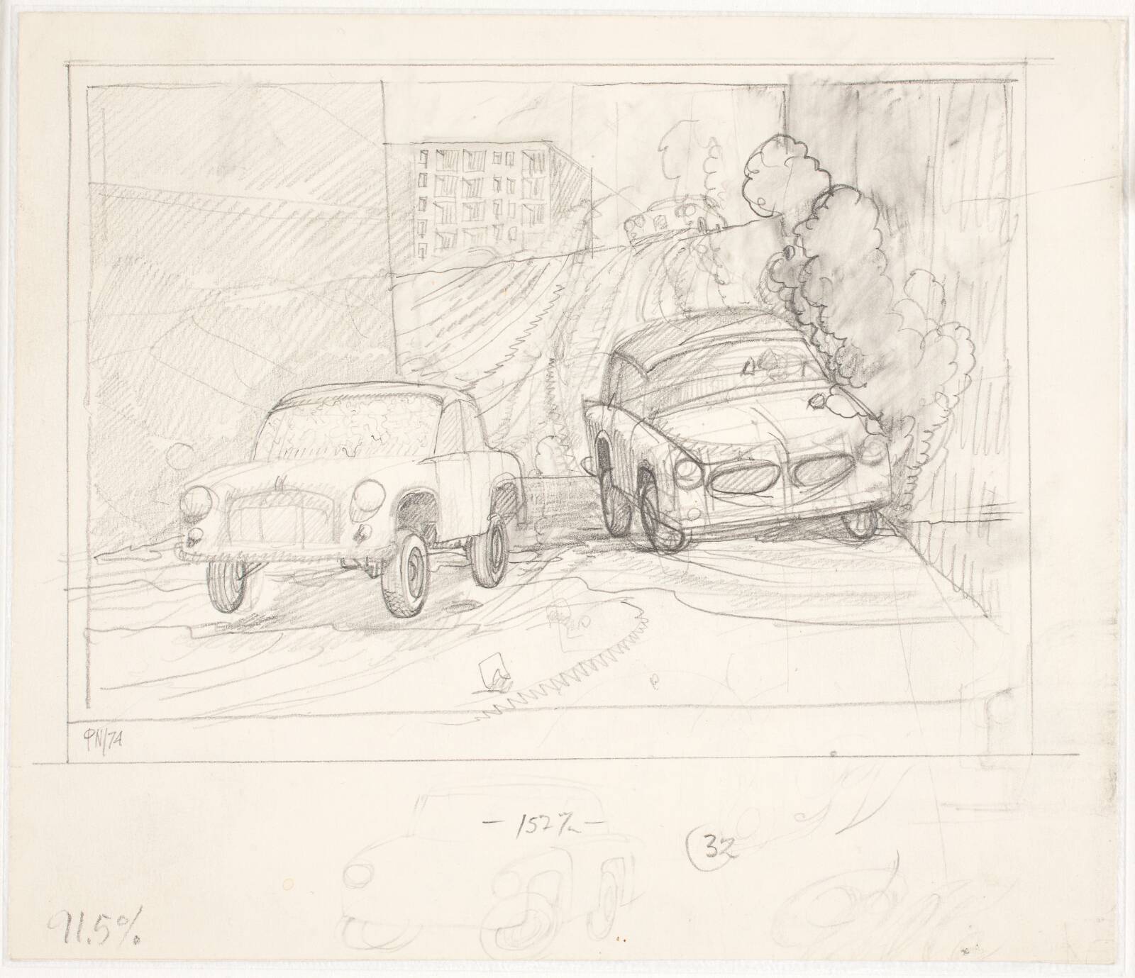 Bilstudie, Palle Nielsen, 1974