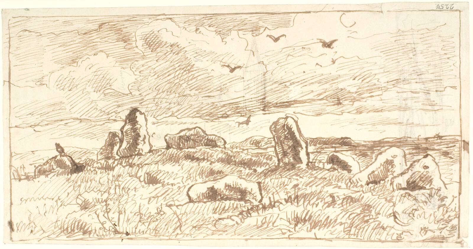 En kæmpehøj, Dankvart Dreyer, 1842