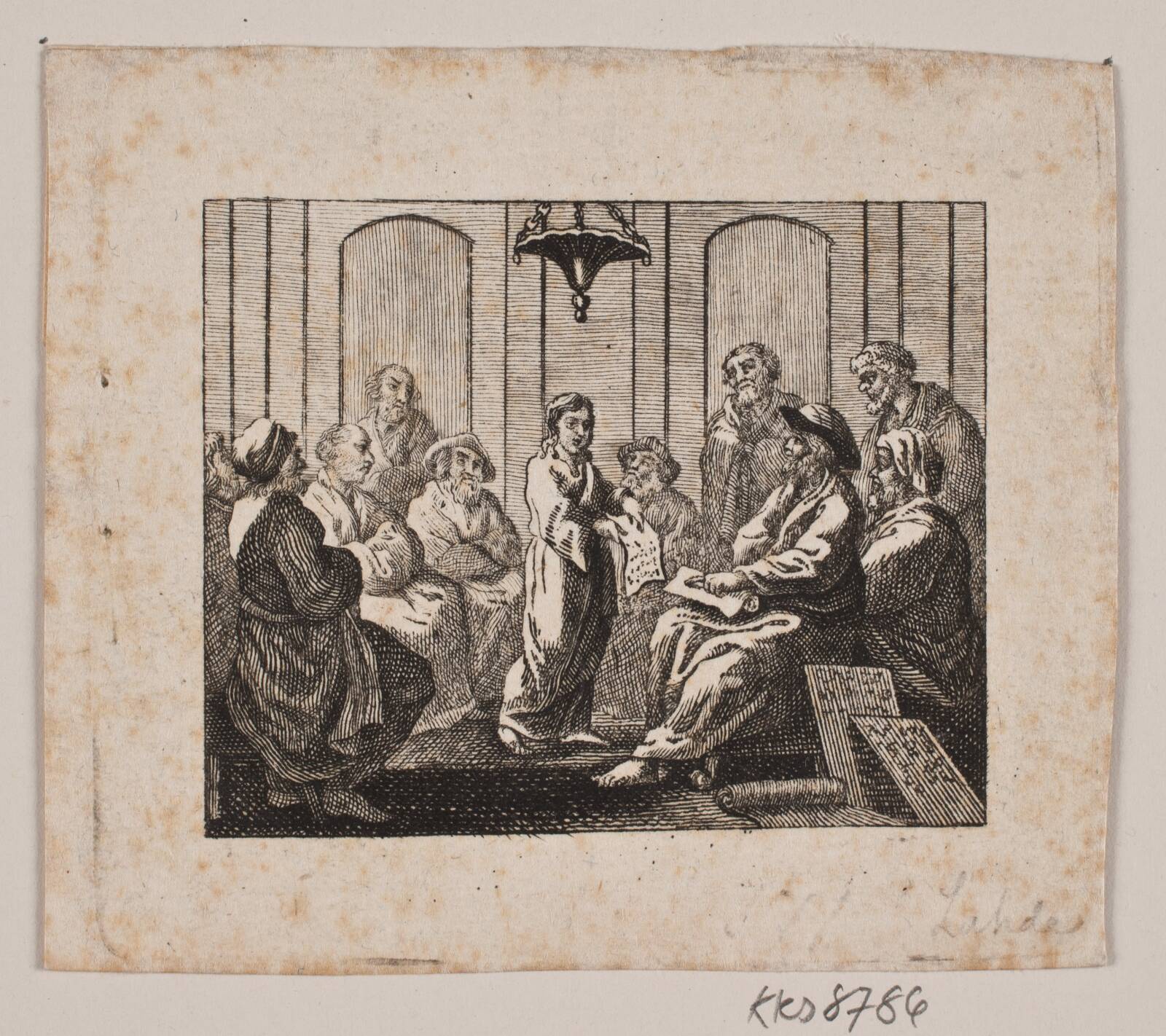 Kristus i tempel, Gerhard Ludvig Lahde, 1765-1833