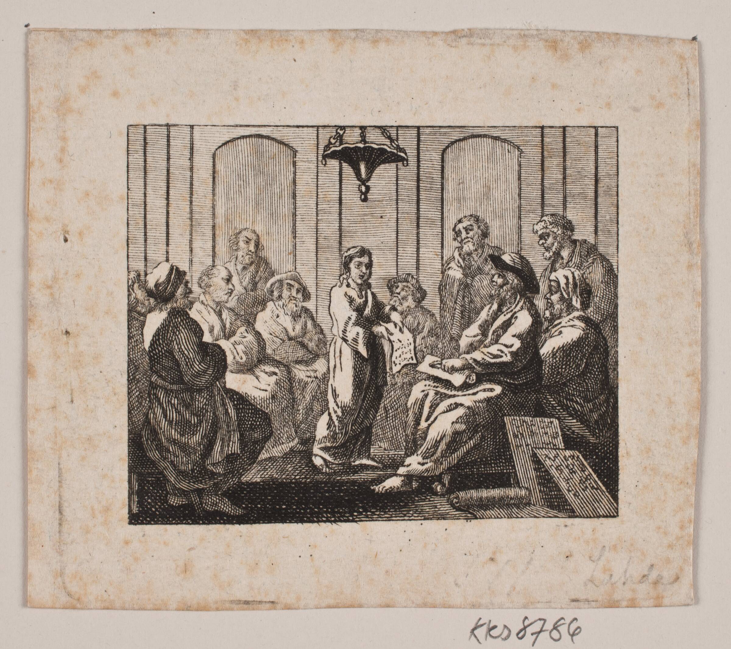Kristus i tempel, Gerhard Ludvig Lahde, 1765-1833
