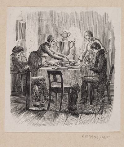 Illustration til "Under Piletræet" i H.C. Andersen, "Eventyr og Historier", Bind 2