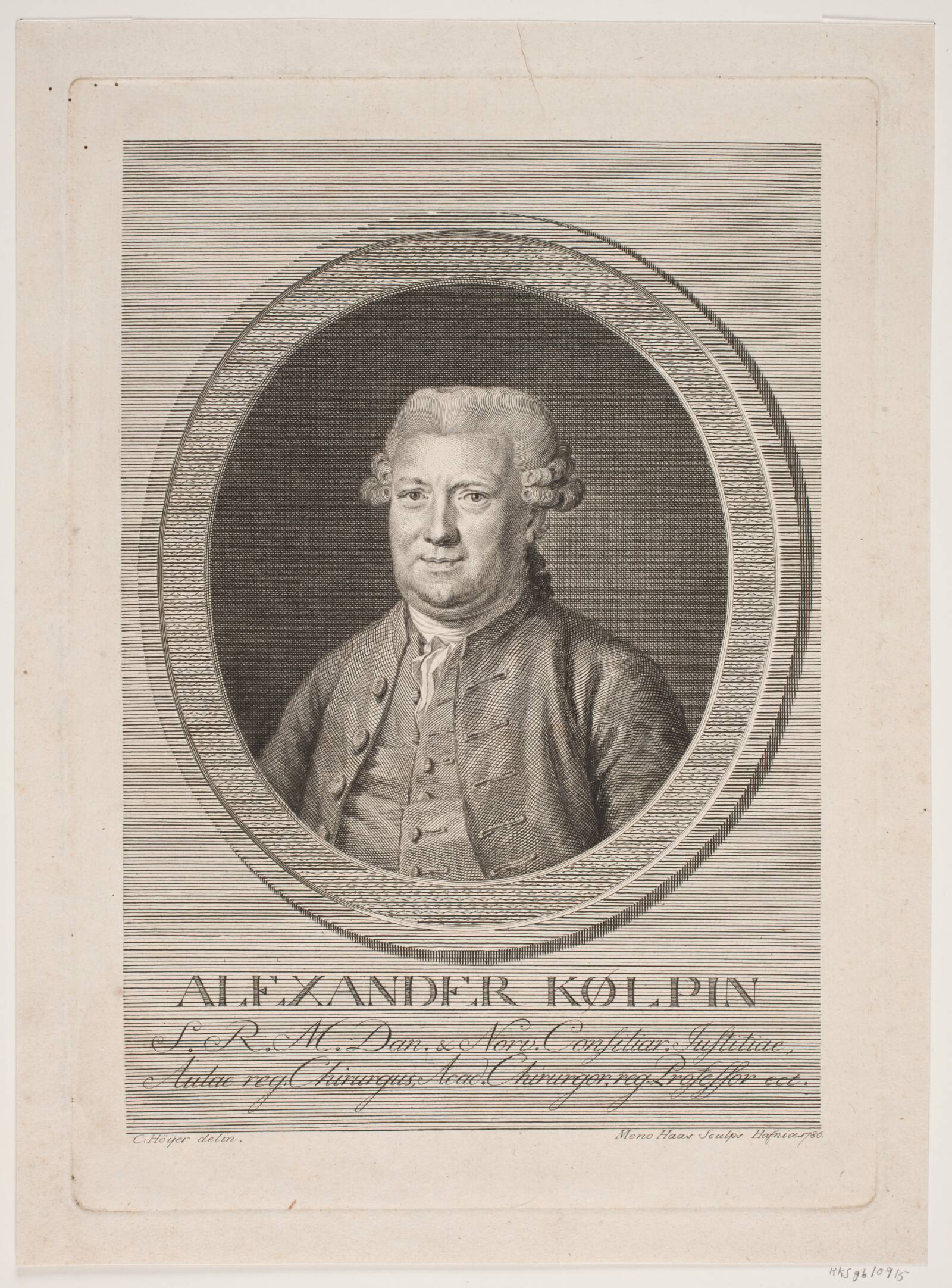 Alexander Kølpin, Meno Haas, 1786