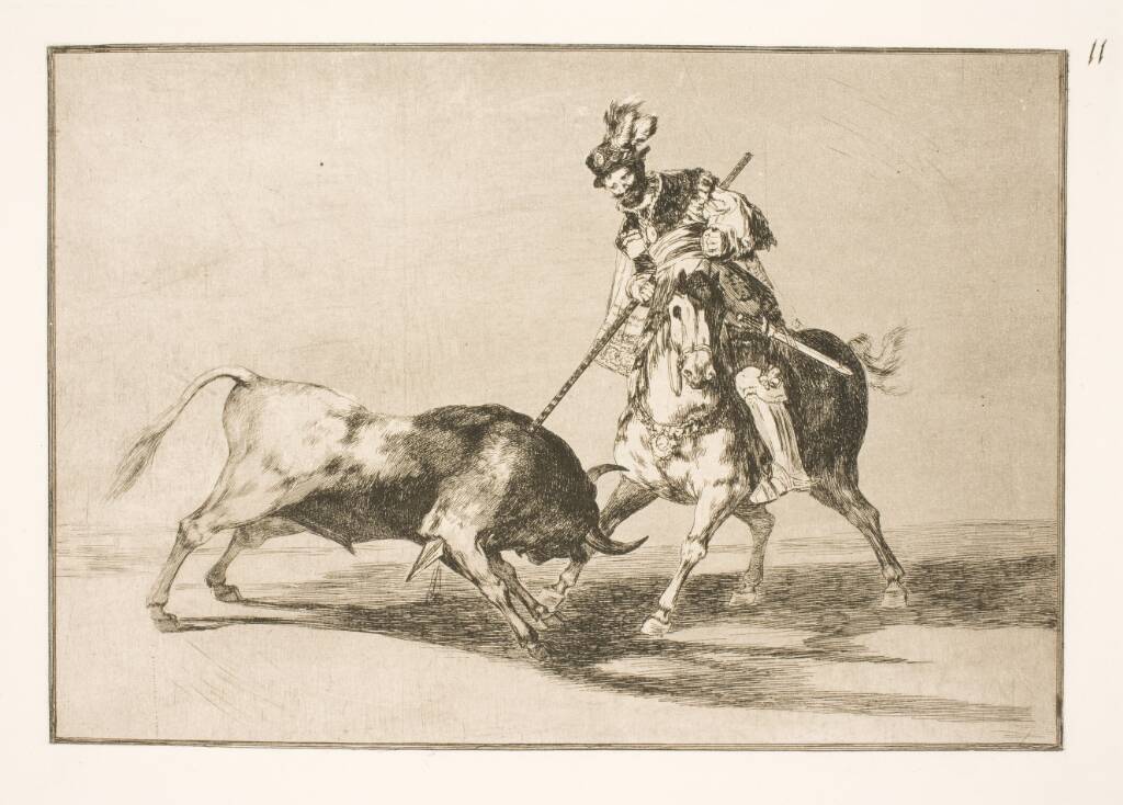 El Cid Campeador spidder en anden tyr, Francisco de Goya, 1815-1816