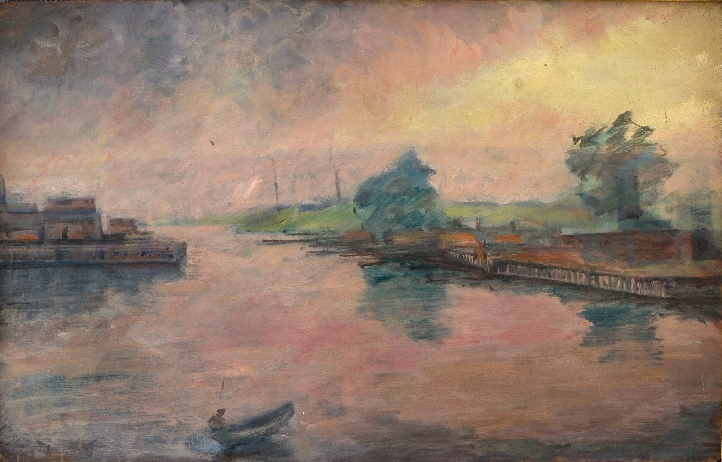 Indsejling til Noret ved Korsør, Ernst Goldschmidt, 1949