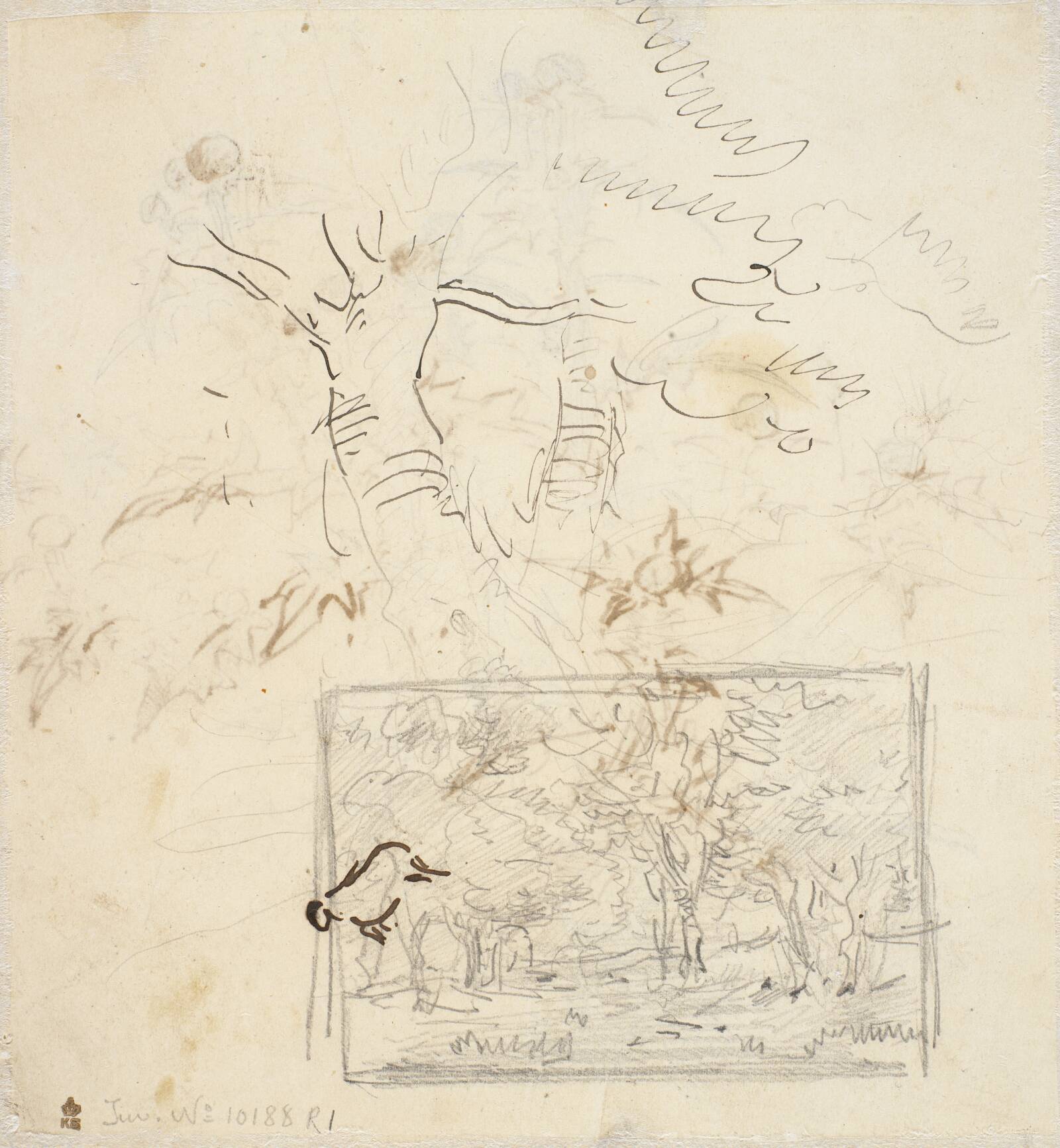 Træstudie, Dankvart Dreyer, 1840-1849