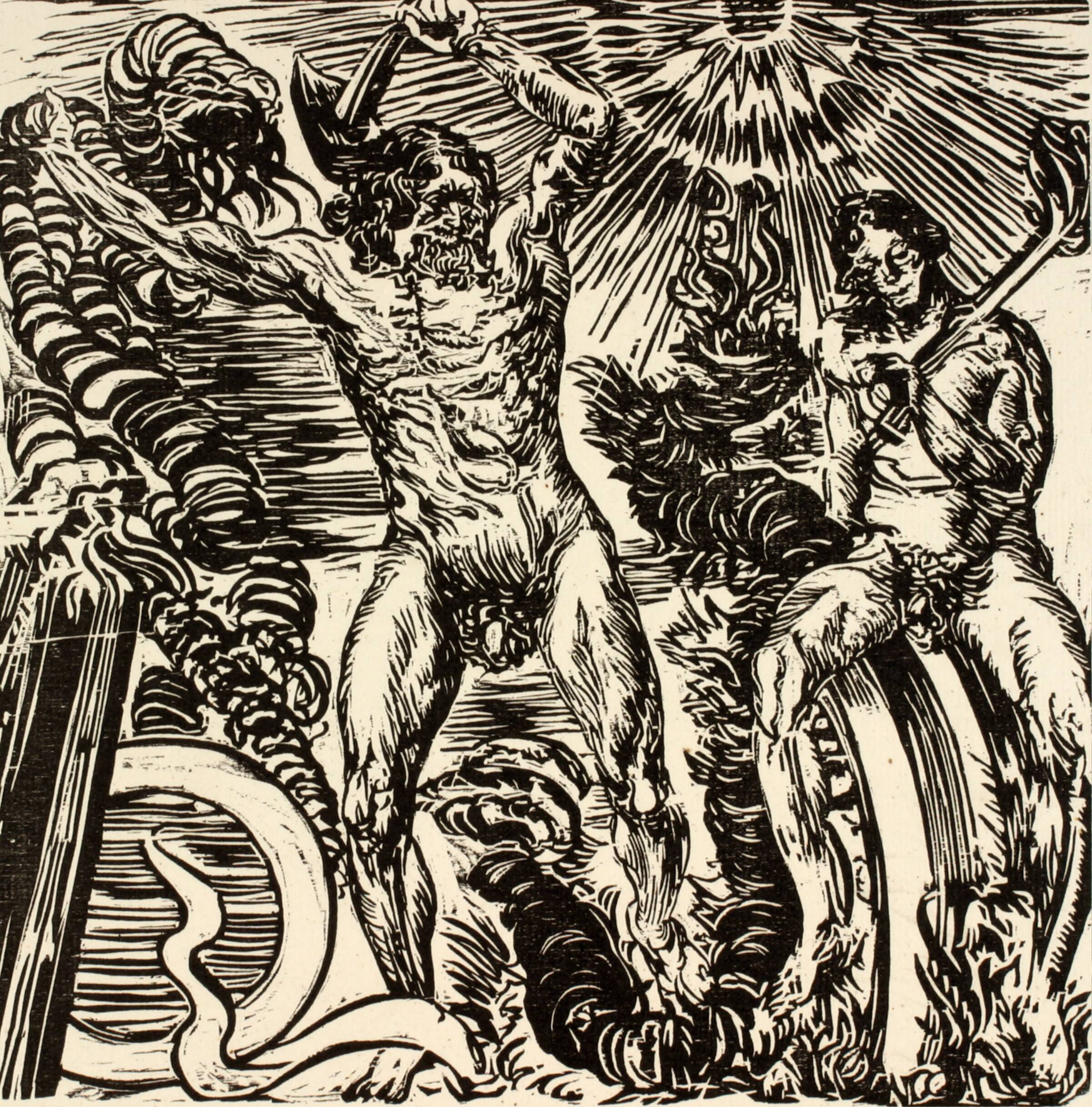 Thor og midgårdsormen, Aksel Jørgensen, 1921-1923