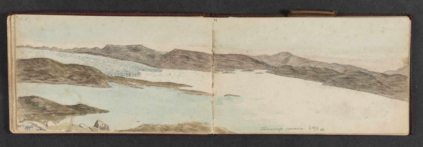 Fjeldlandskab med vand, Lars Møller, 1883