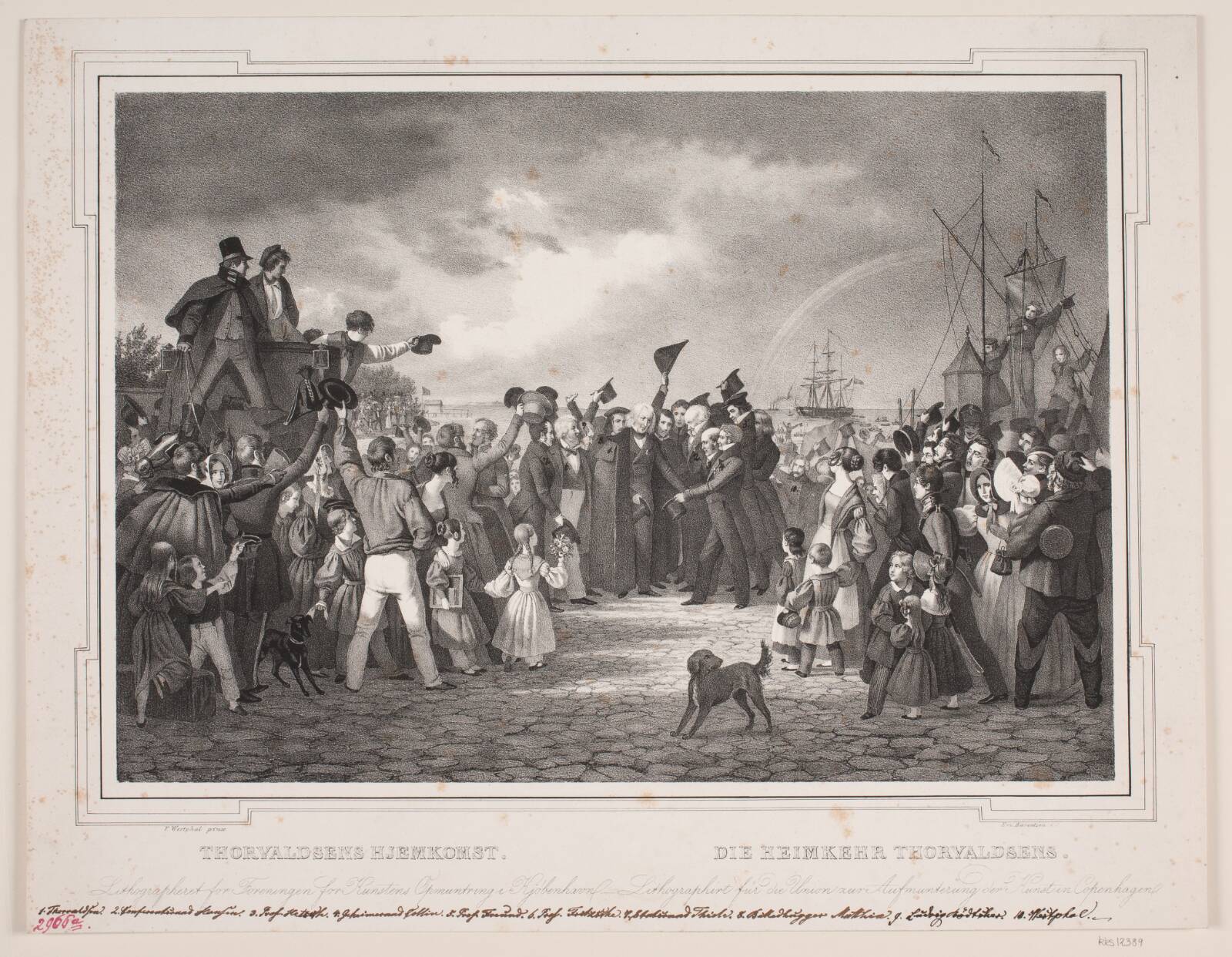 Thorvaldsens Hjemkomst, Edvard Lehmann, 1840