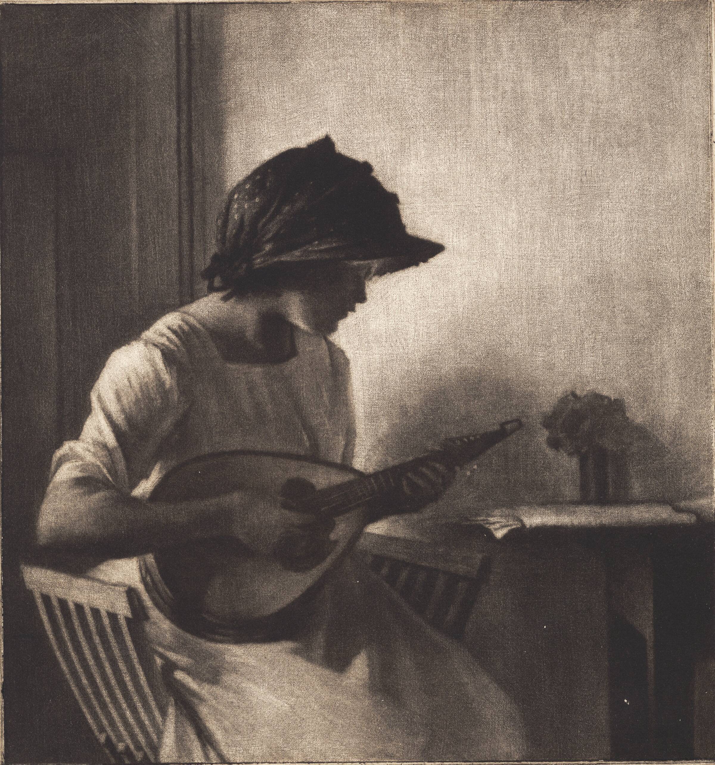 Mandolinspillersken, Peter Ilsted, 1911