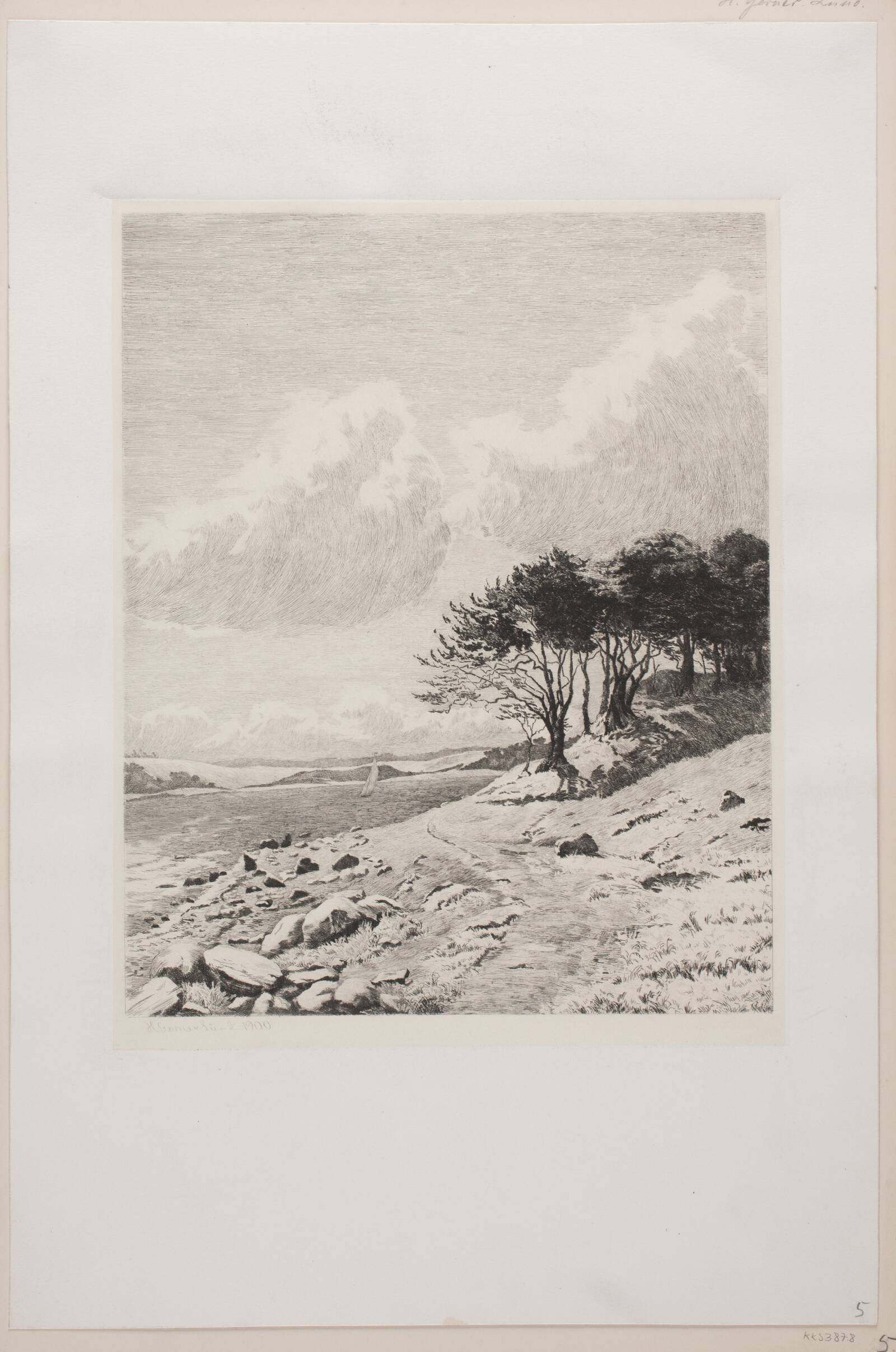 Landskab ved Isefjord, H. Gerner Lund, 1900