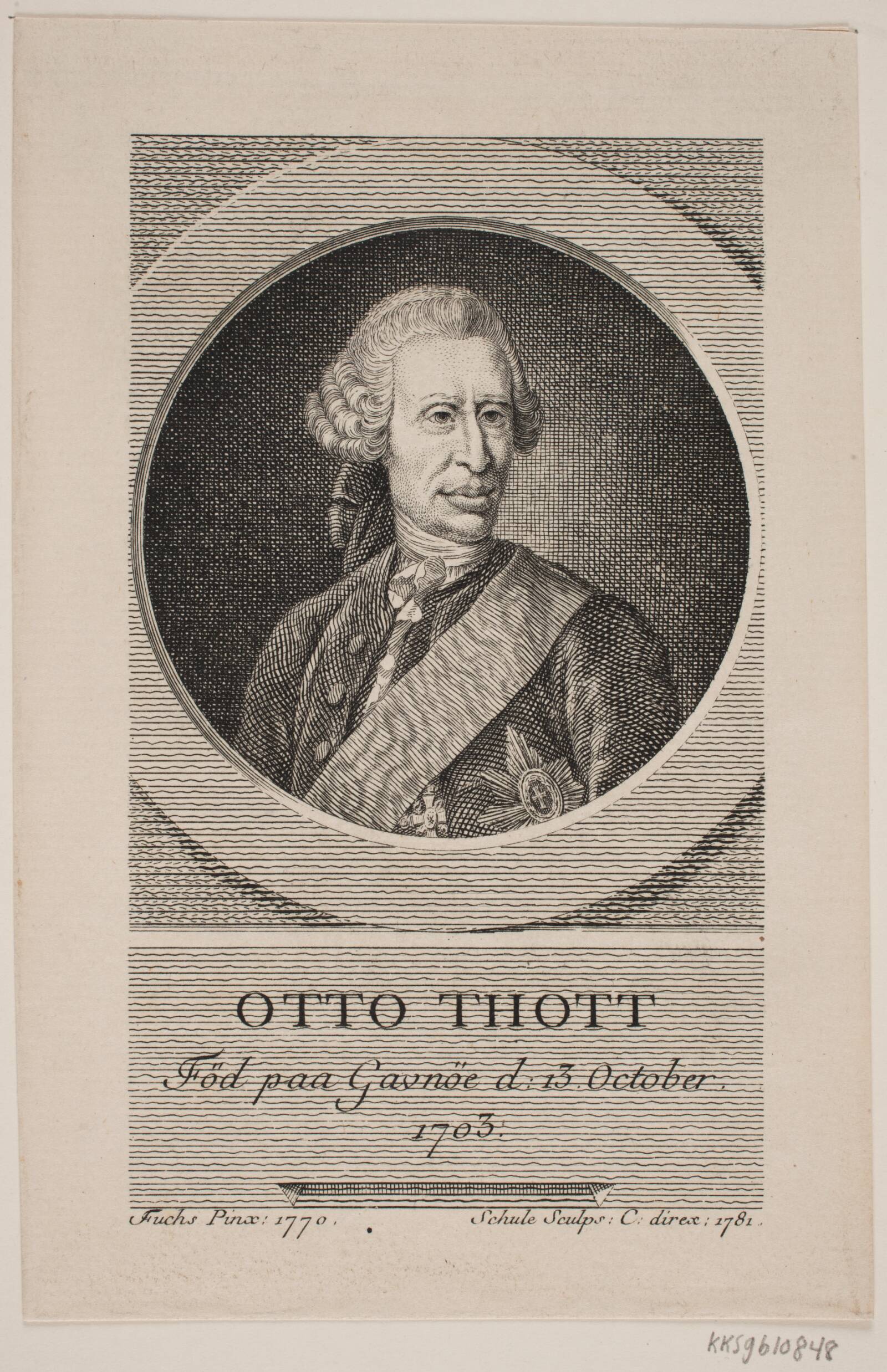 Otto Thott, Georg Christian Schule, 1781