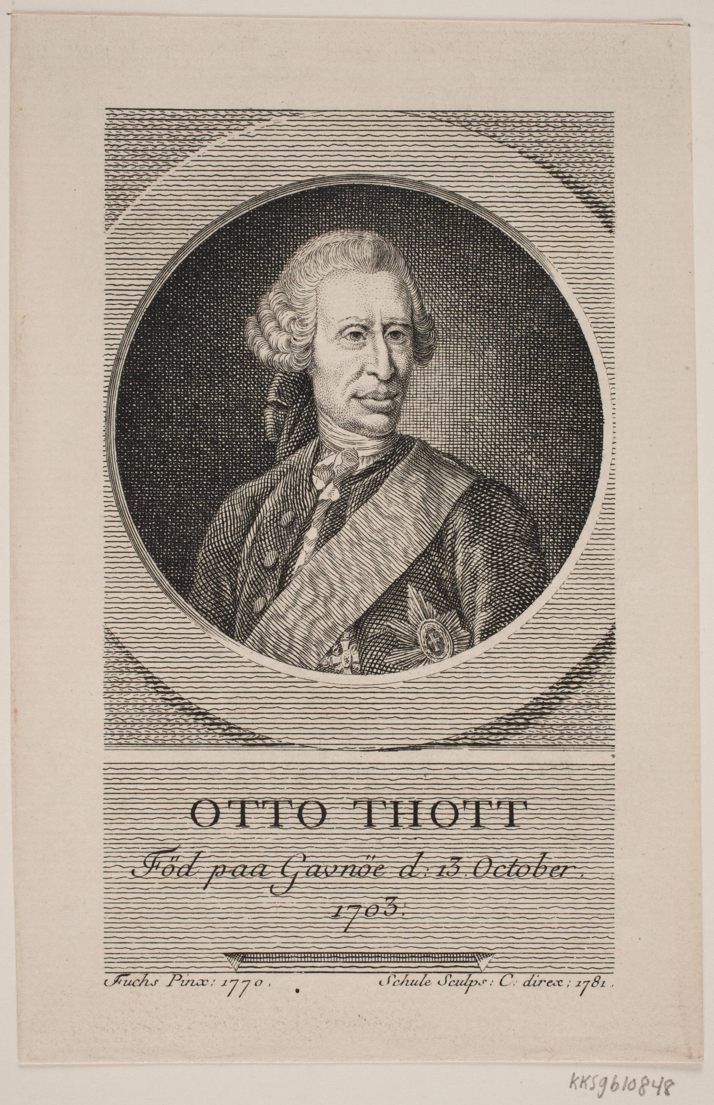 Otto Thott, Georg Christian Schule, 1781