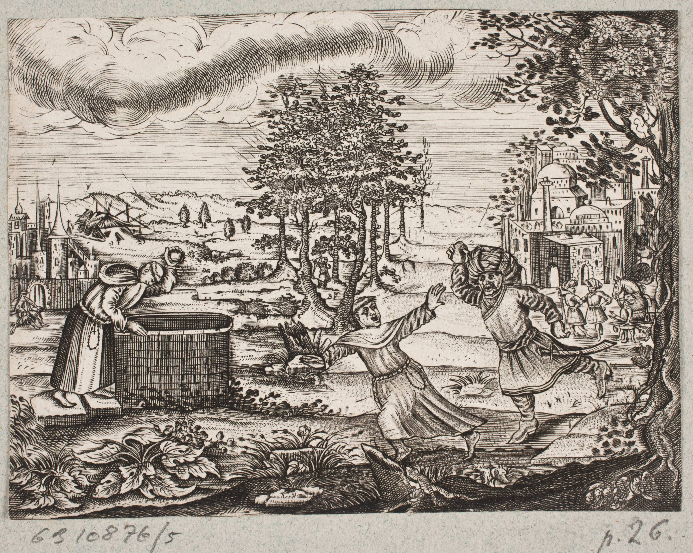 Illustration til Adam Olearius, “Persianischer Rosenthal von einem Sinnreichen Poeten Schich Saadi […]”, Schleswig 1660, J. Muller, 1645