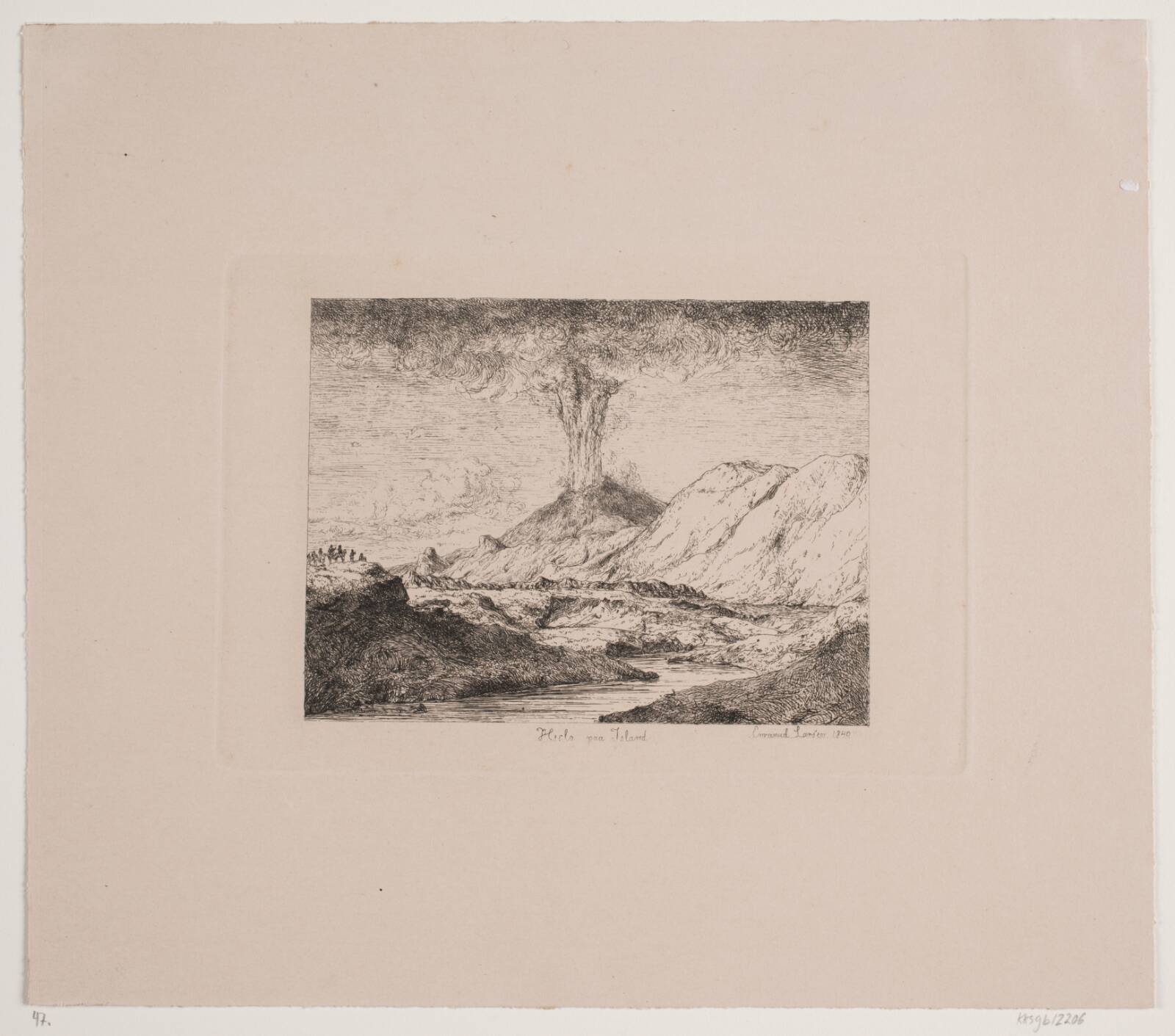 Hekla på Island, Emanuel Larsen, 1849