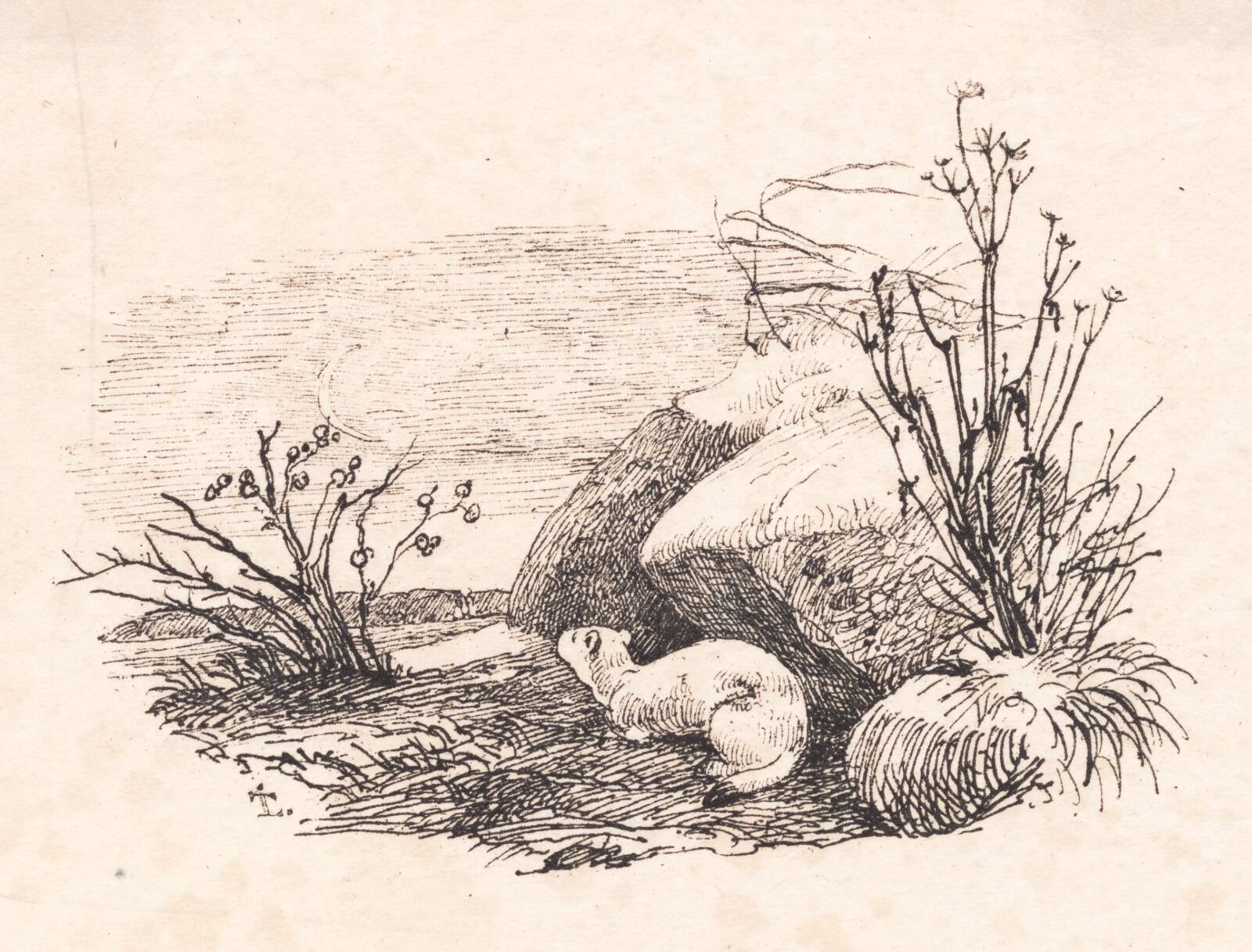 Lækatten, Johan Thomas Lundbye, 1843