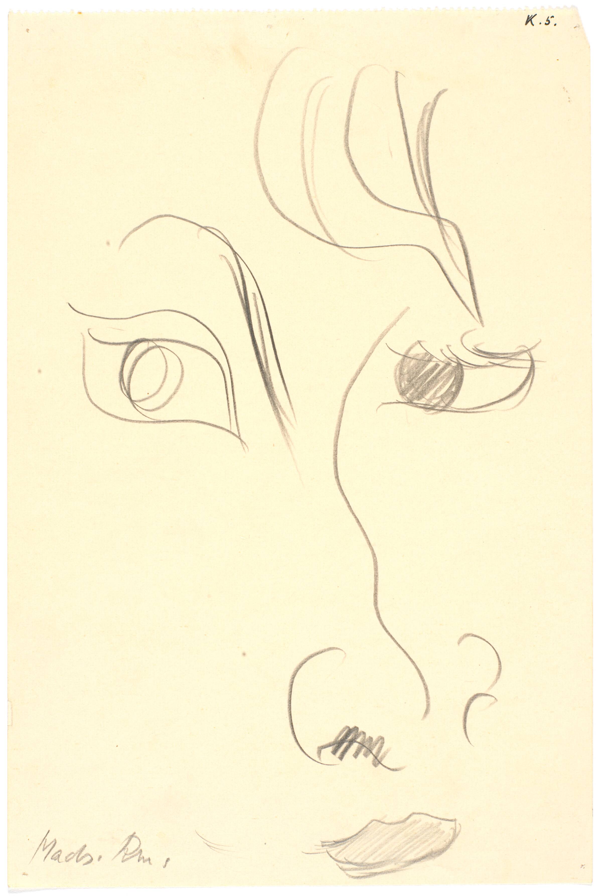 Portræt af kunstnerens bror Otto, kaldet Mads, i trekvartprofil mod h., Richard Mortensen, 1929-1931