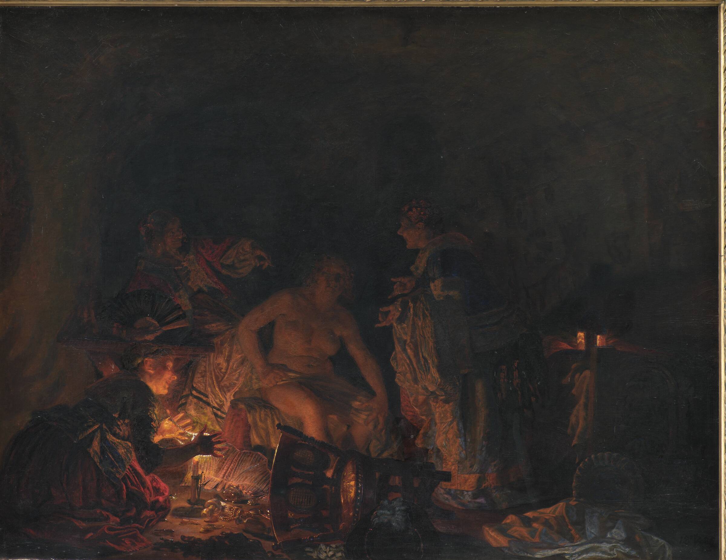 Leonora Christina undersøges i fængslet, Kristian Zahrtmann, 1885