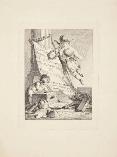 Titelblad til "Suite d'Estampes Gravées Par Madame la Marquise de Pompadour ..."