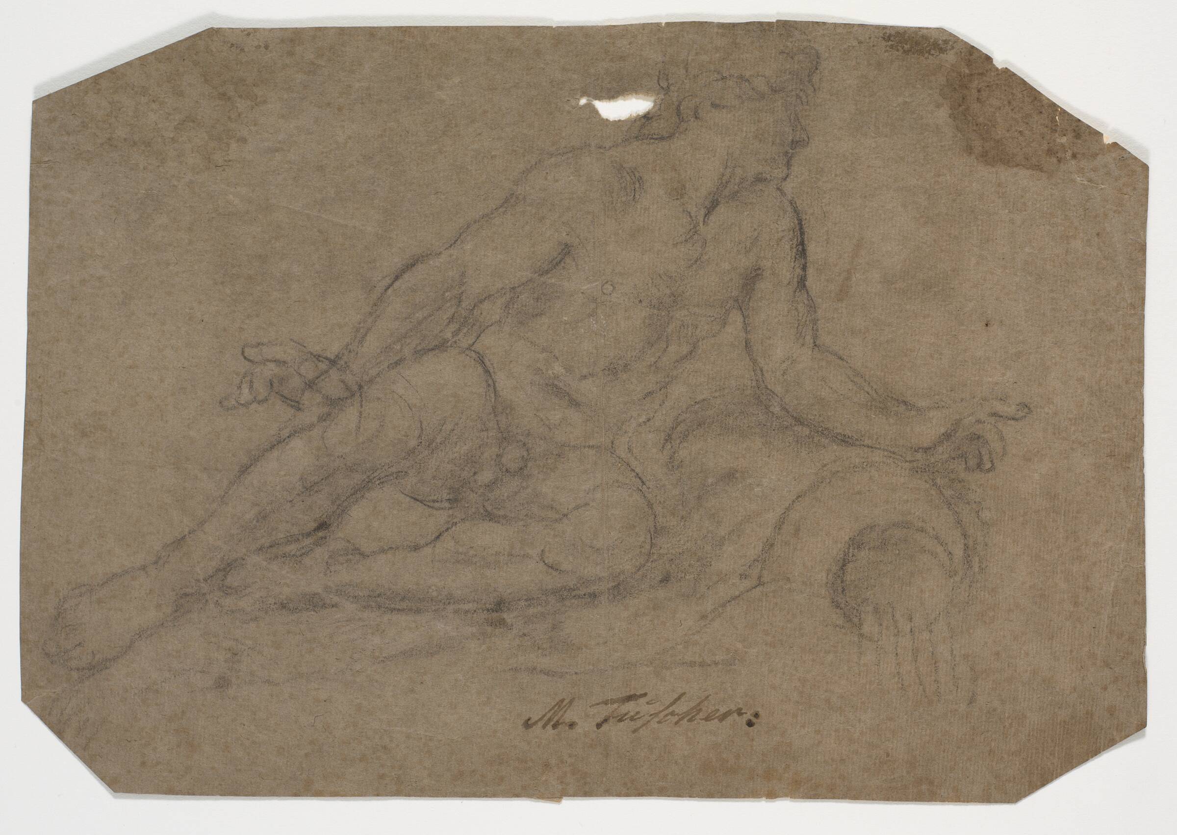 Liggende flodgud, Marcus Tuscher, 1720-1751