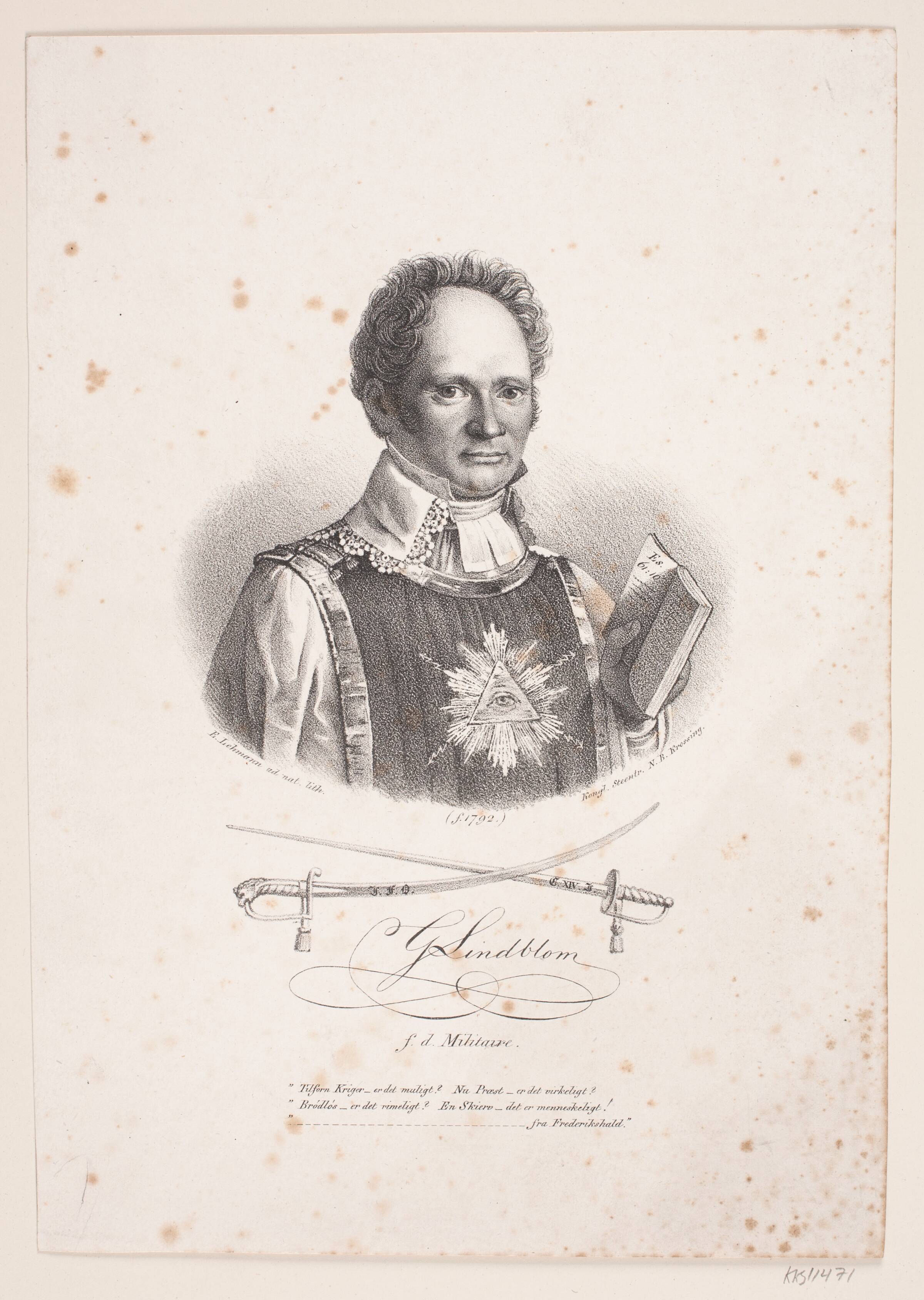G. Lindblom, Edvard Lehmann, 1820-1843