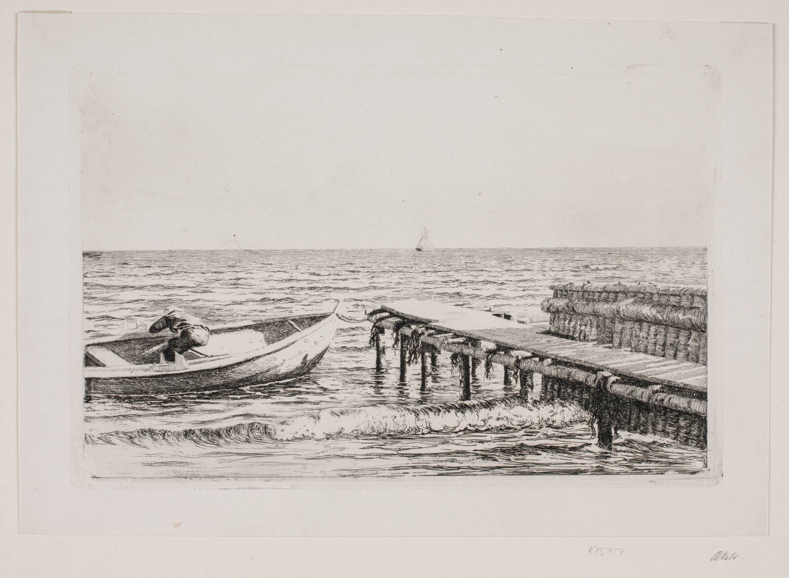 Båden ved broen, Carl Bloch, 1887