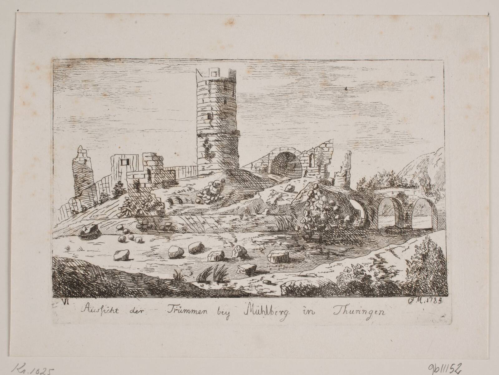 Ruiner ved Mühlberg, Friedrich Münter, 1784